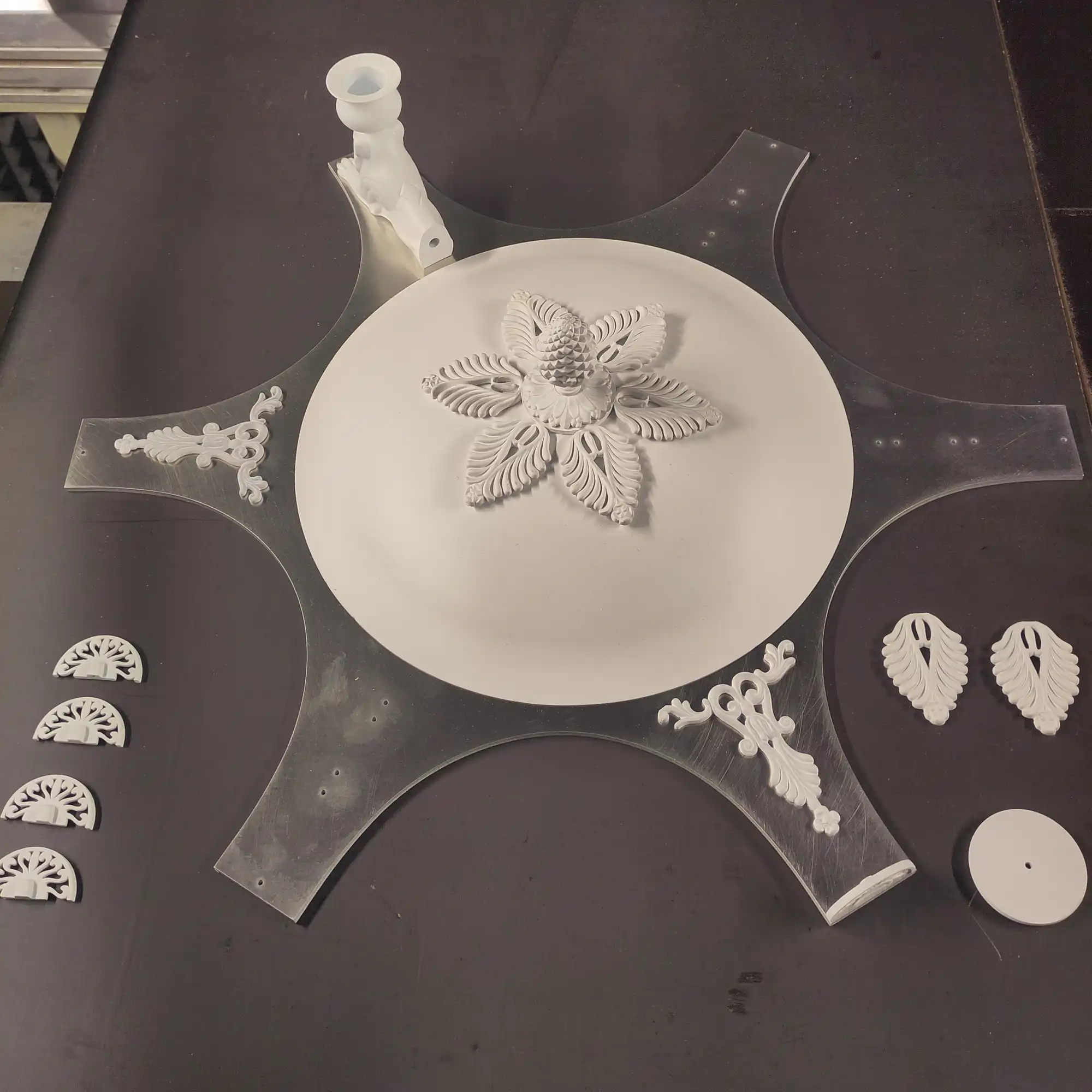3D-Druck diverser Bauteile zur Rekonstruktion eines antiken Kronleuchters
