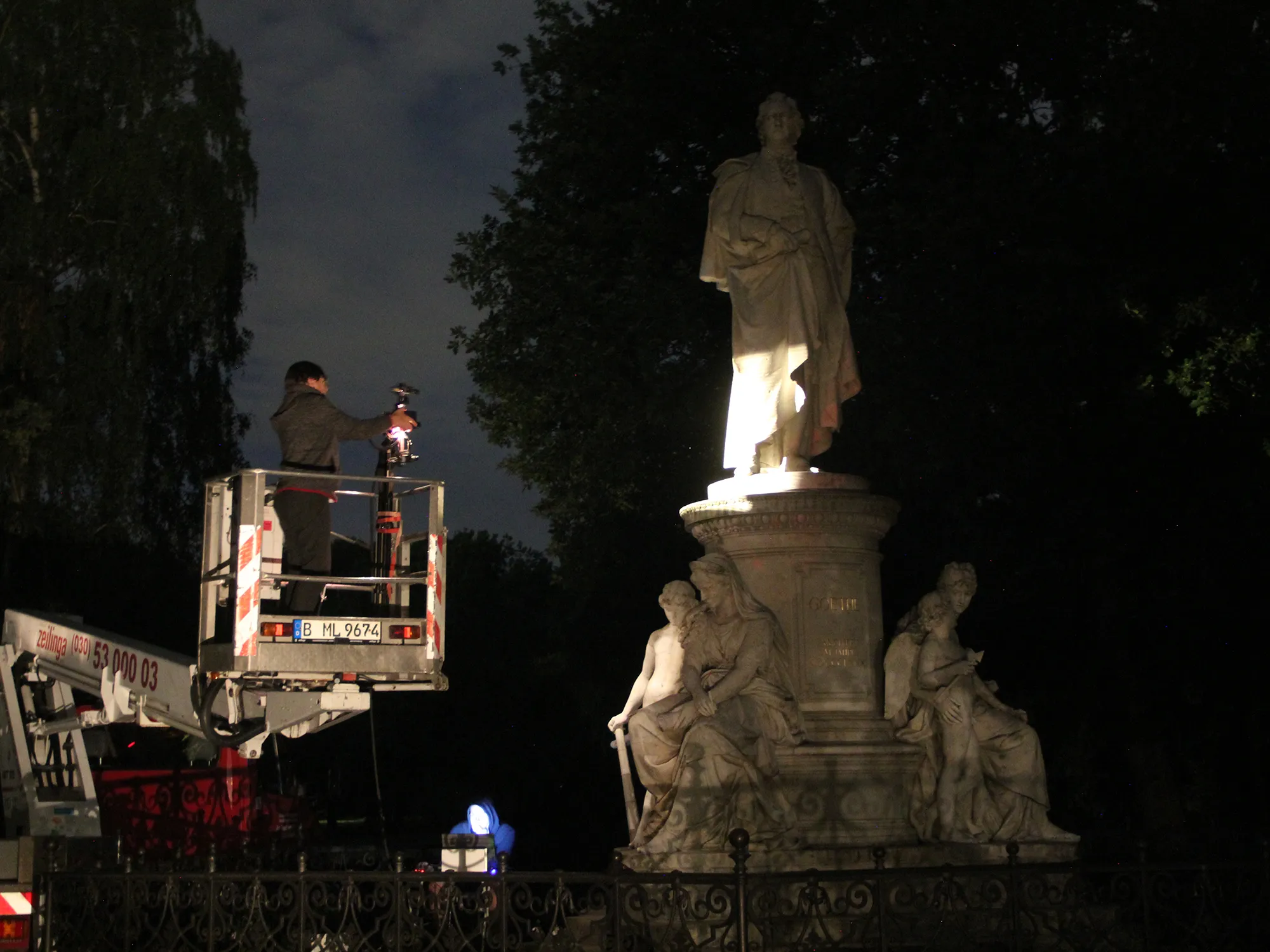 Goethe-Denkmal - Streiflichtscannen