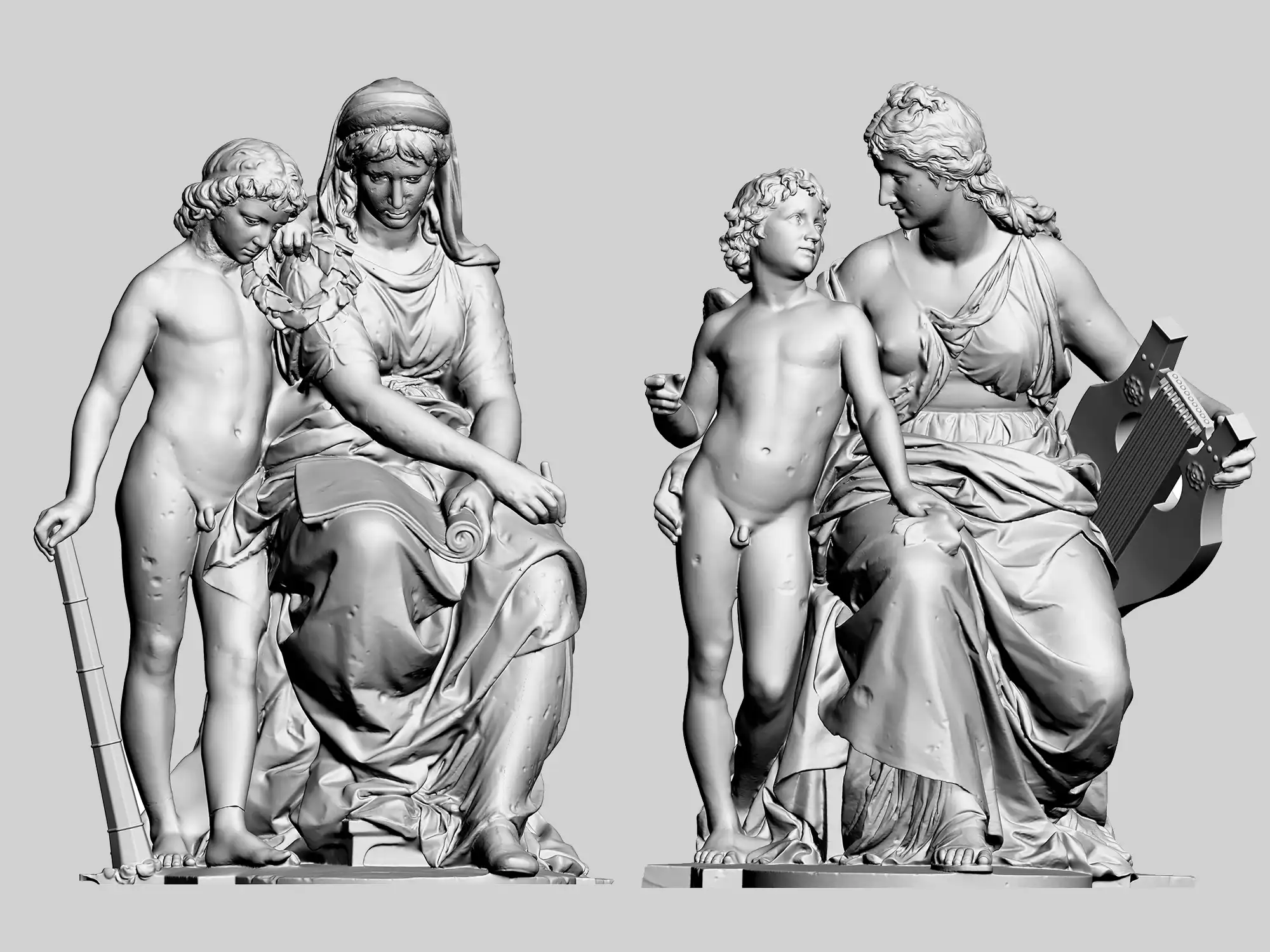 Goethe-Denkmal - Ausgabe von Teilmodellen