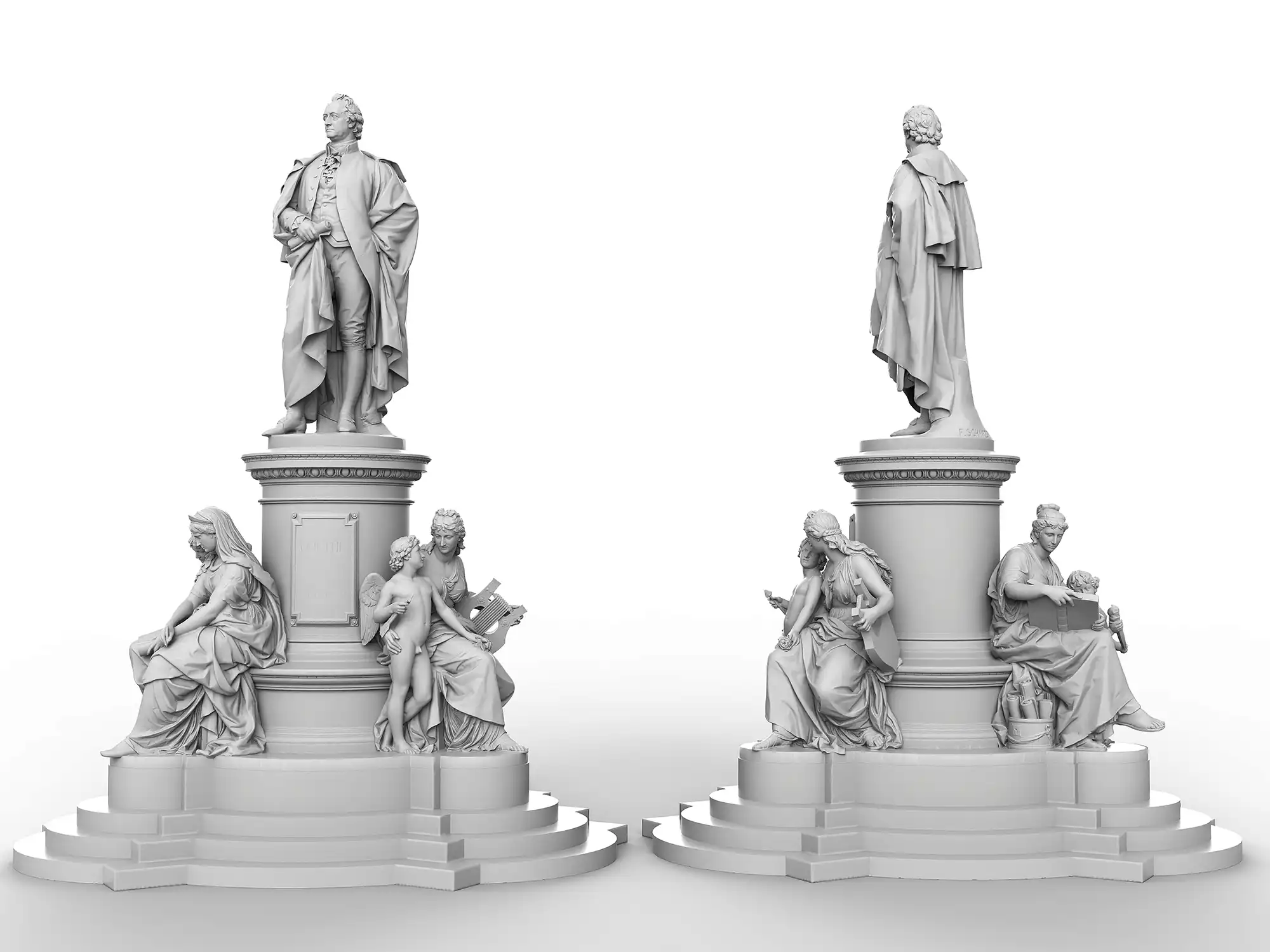 Goethe-Denkmal - Ansicht Gesamtmodell