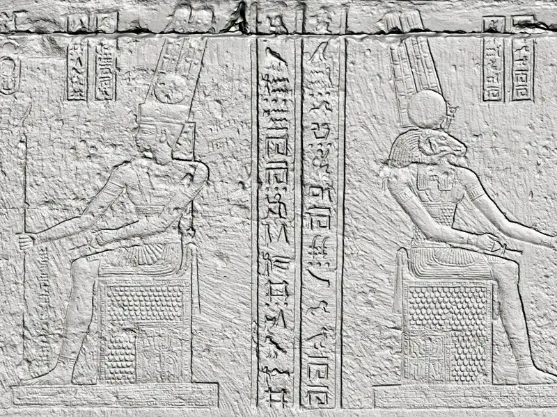 Amuntempel-Naga - Präzisionsscan und Messbild