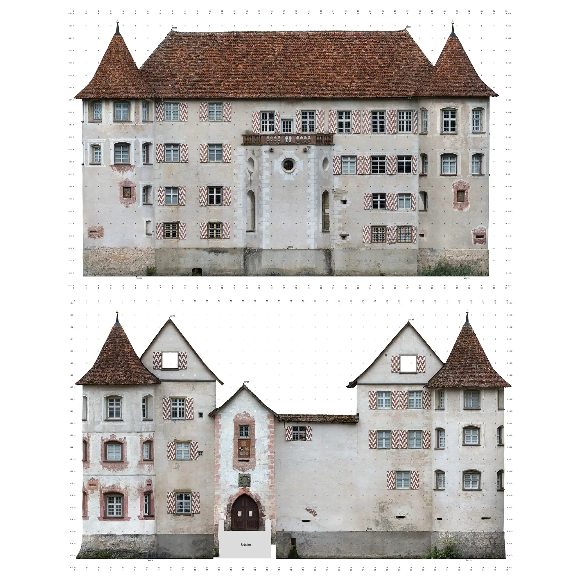 Messbildausgabe beim Projekt "Wasserschloss Glatt"