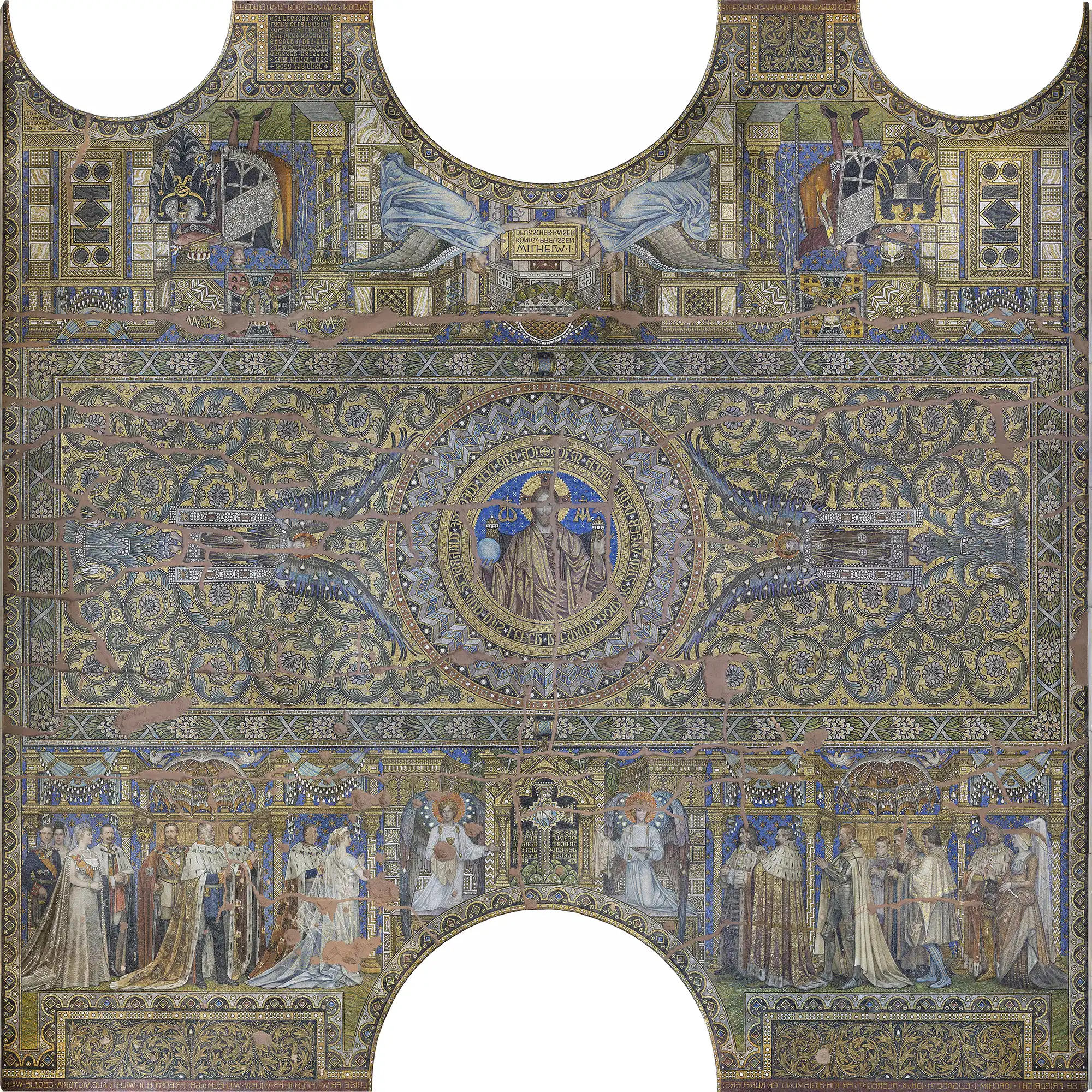 Abwicklung und Messbild der Mosaikflächen in der Gedächtniskirche Berlin