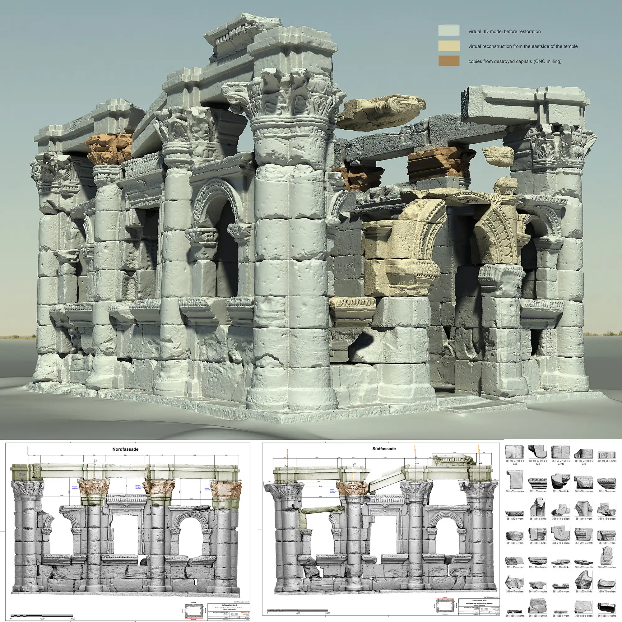 3D-Dokumentation der Hathorkapelle aus Naga (Sudan)