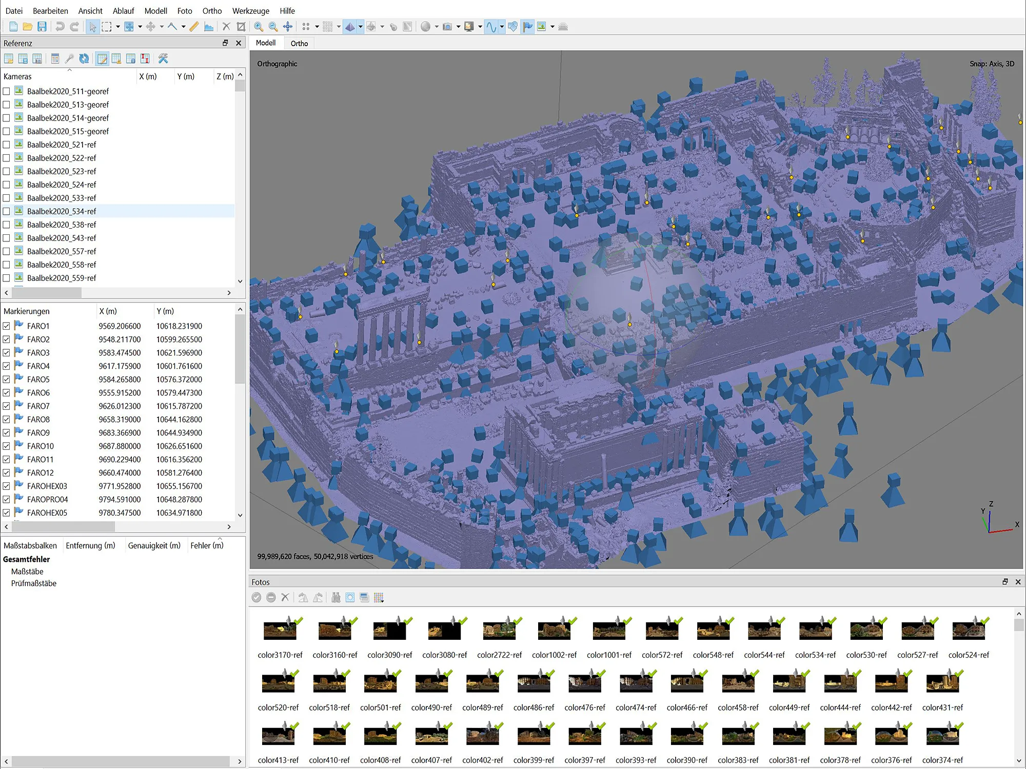Baalbek (Libanon) - Laserscanning und Fotogrammetrie