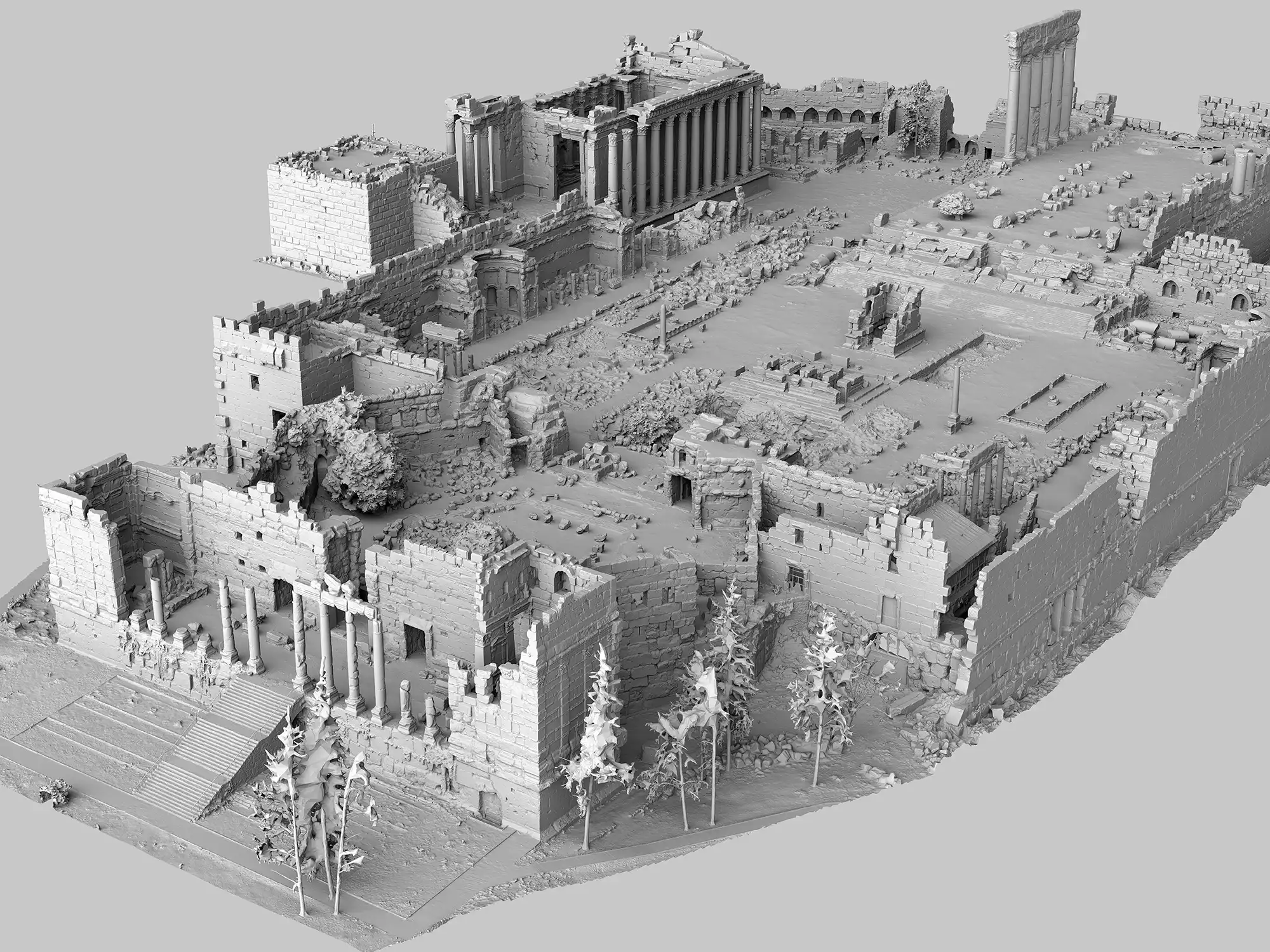 Baalbek (Libanon) - 3D-Modell große Tempelanlage