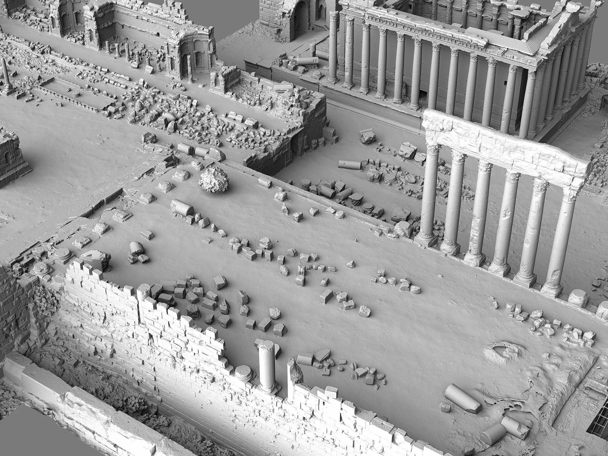 Baalbek (Libanon) - 3D-Modell große Tempelanlage