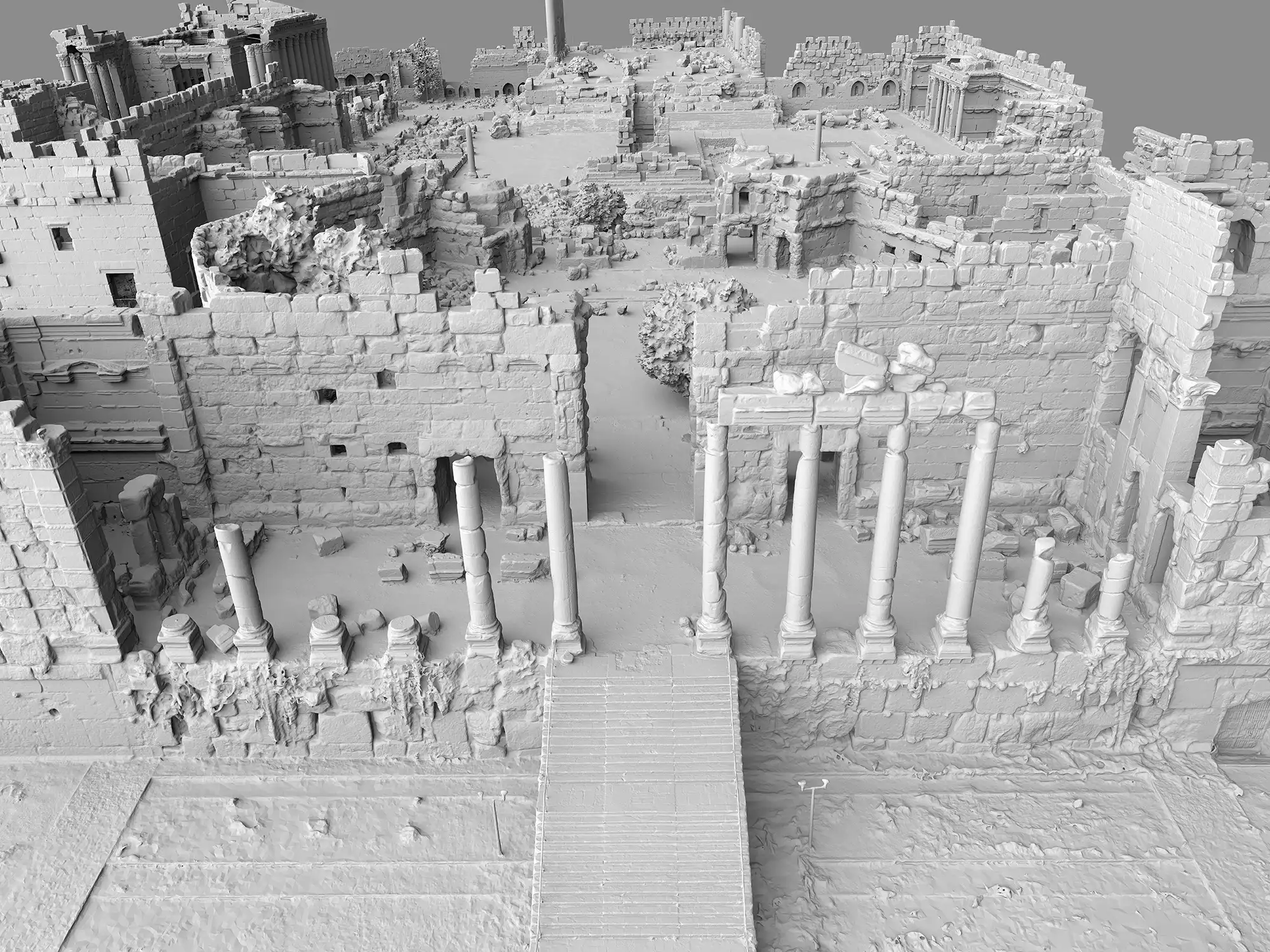 Baalbek (Libanon) - 3D-Modell große Tempelanlage