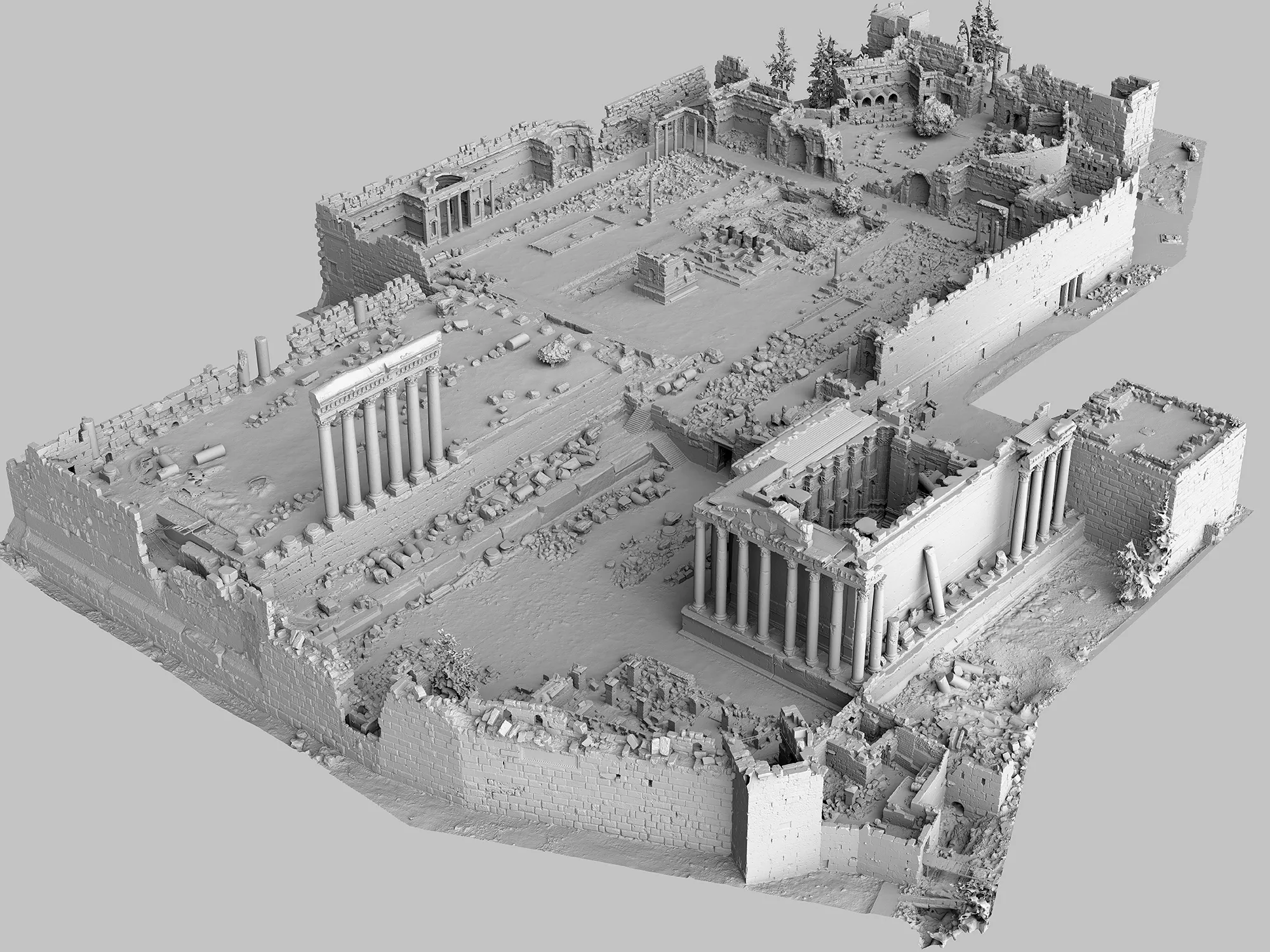 Baalbek (Libanon) - 3D-Modell große Tempelanlage