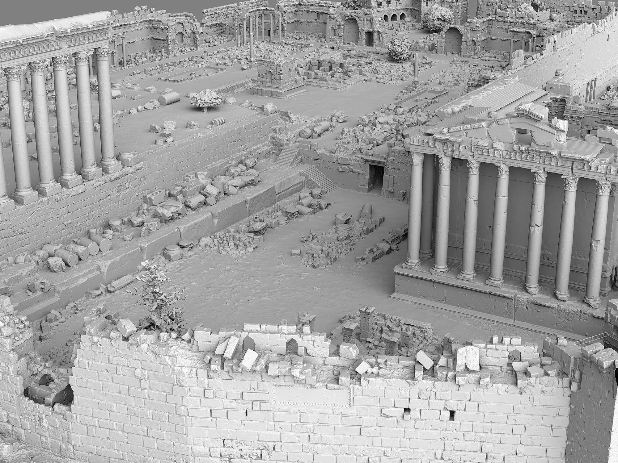 Baalbek (Libanon) - 3D-Modell große Tempelanlage