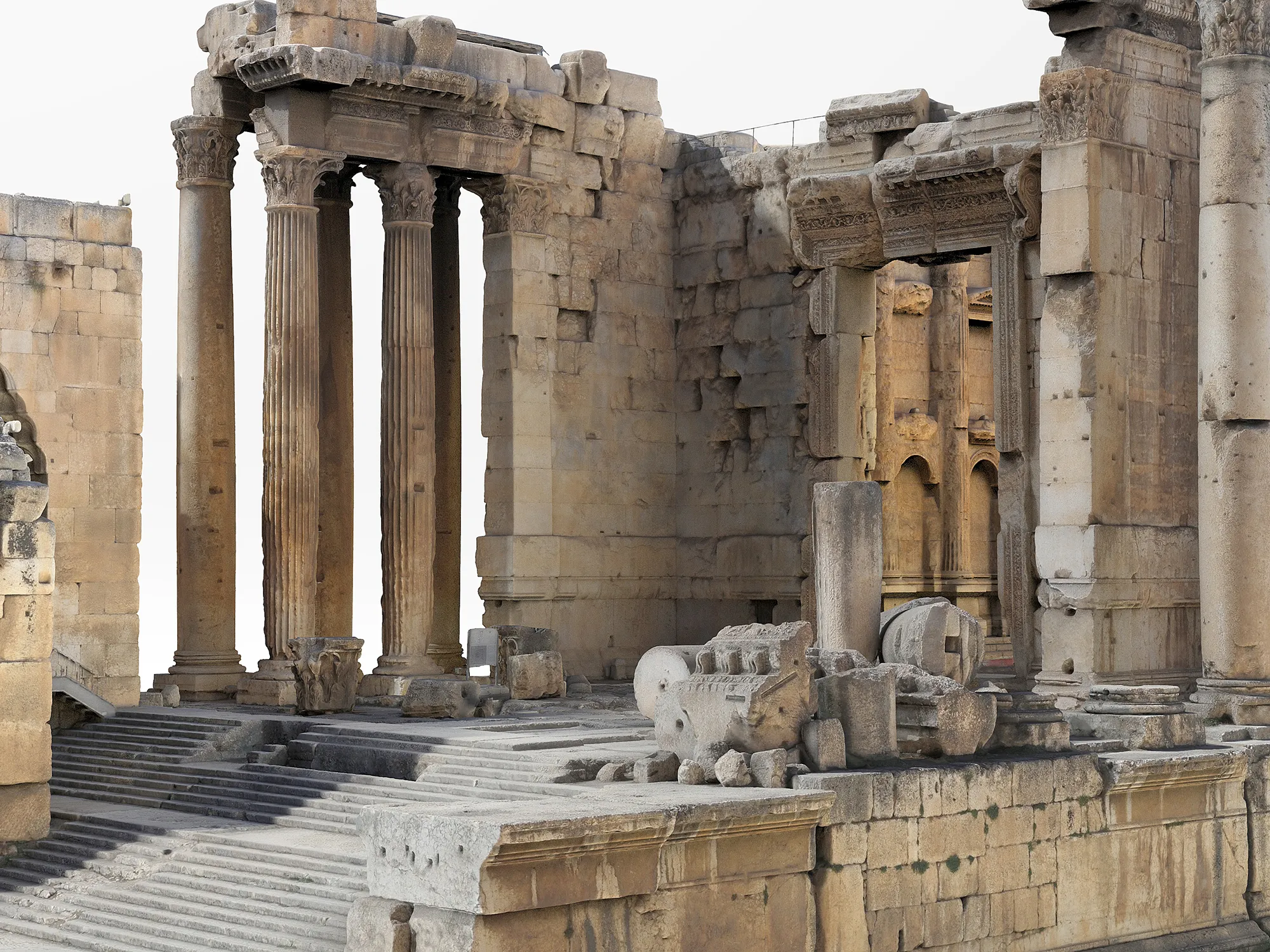 Baalbek (Libanon) - Grafik 3D-Modell Bacchustempel Baalbek