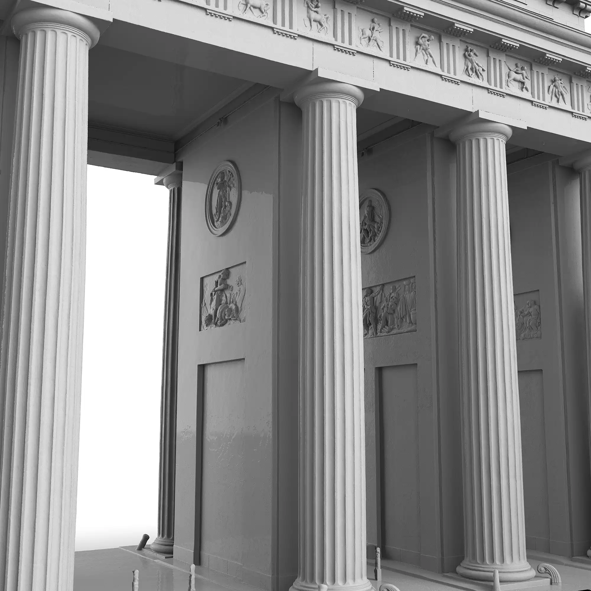 Brandenburger Tor - Ausschnitt 3D-Modell Brandenburger Tor