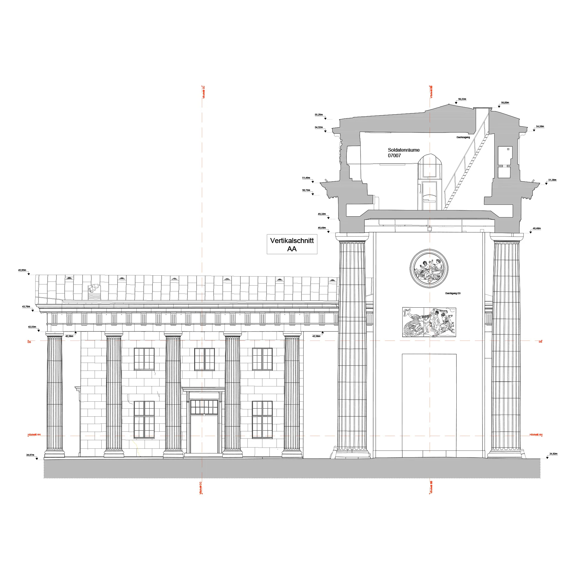 Brandenburger Tor - Erstellung von Architekturplänen im CAD