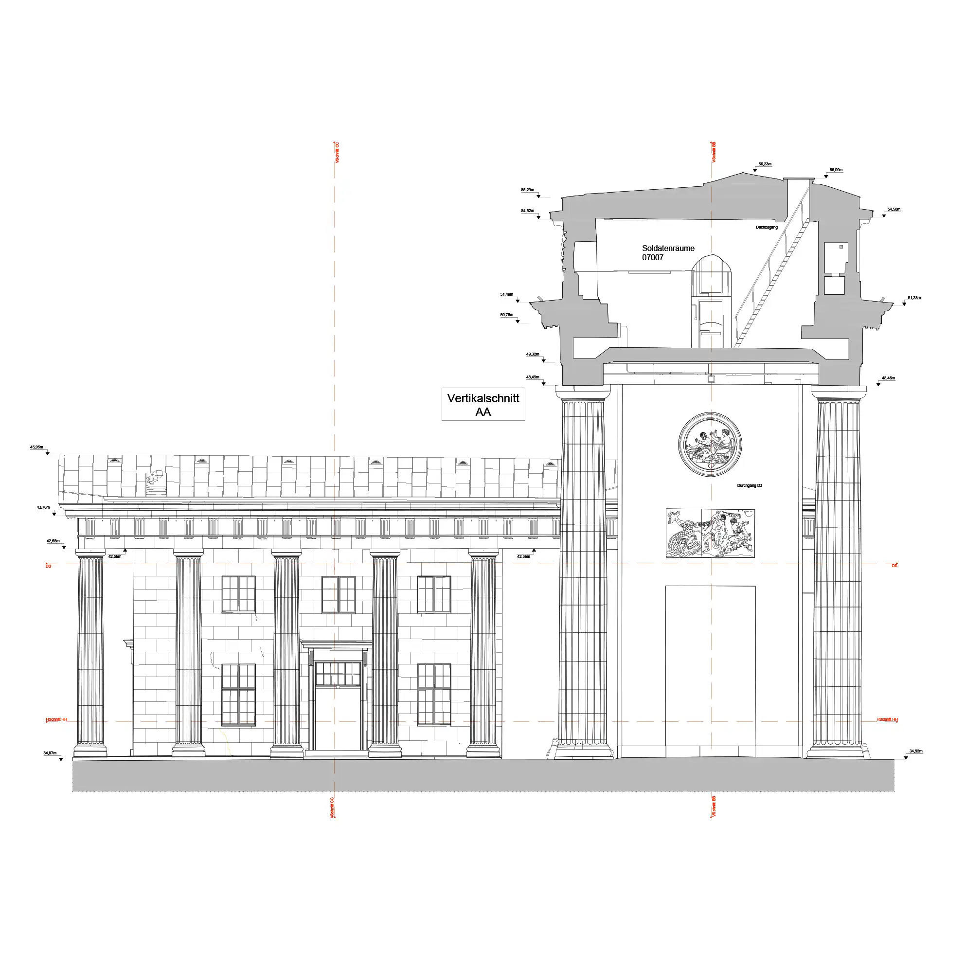 Brandenburger Tor - Erstellung von Architekturplänen im CAD