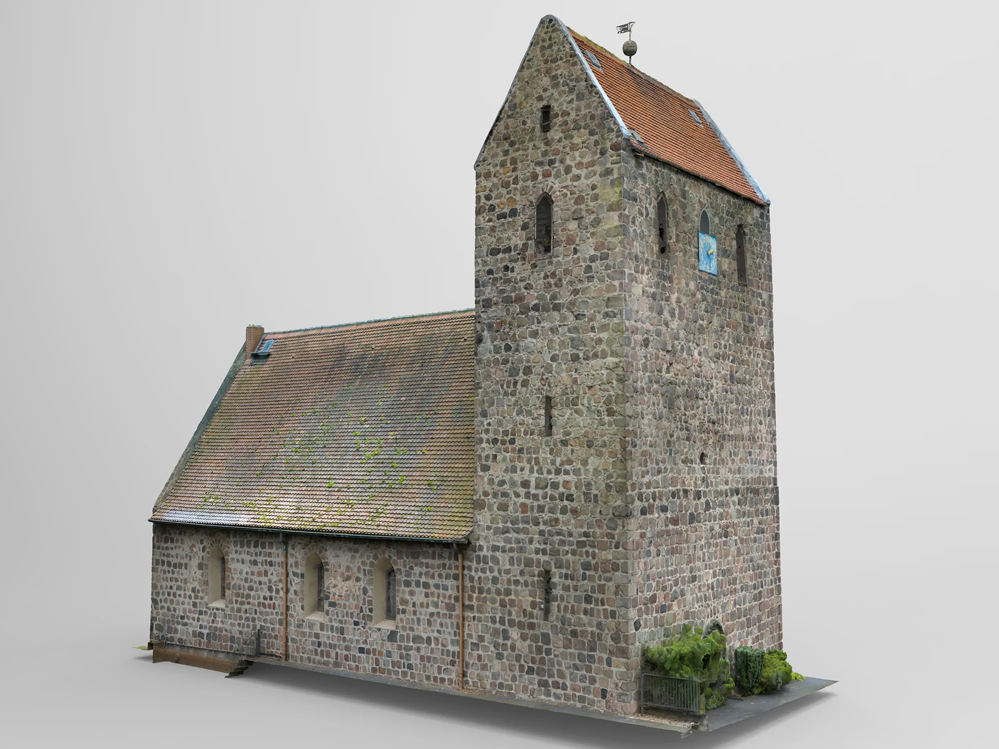 Dorfkirche Alt-Buckow - fotorealistisches 3D-Modell Dorfkirche Alt-Buckow