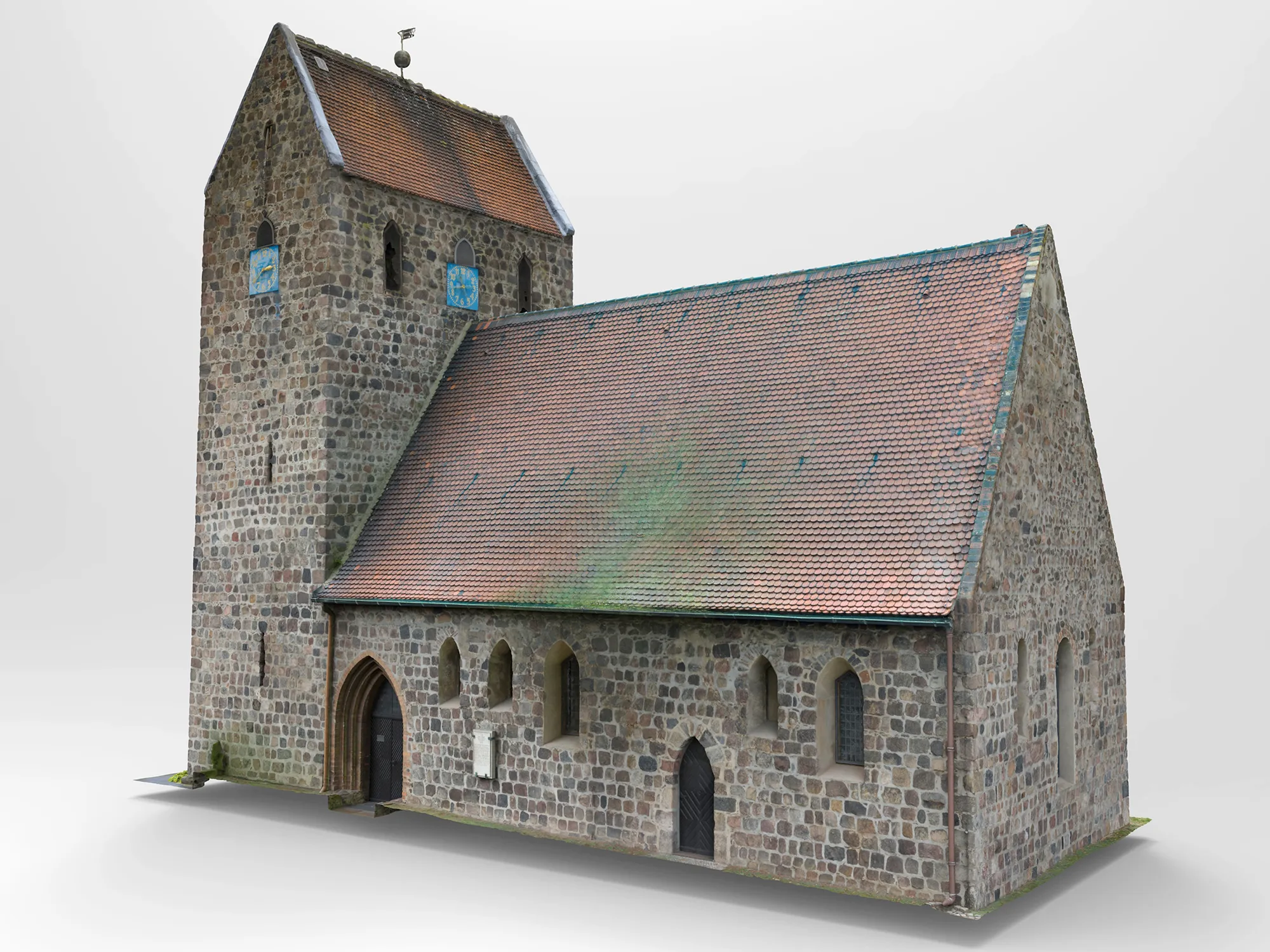 Dorfkirche Alt-Buckow - fotorealistisches 3D-Modell Dorfkirche Alt-Buckow