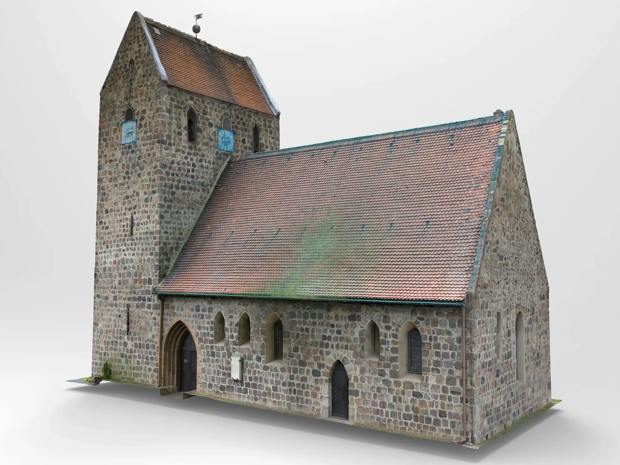 Dorfkirche Alt-Buckow - fotorealistisches 3D-Modell Dorfkirche Alt-Buckow
