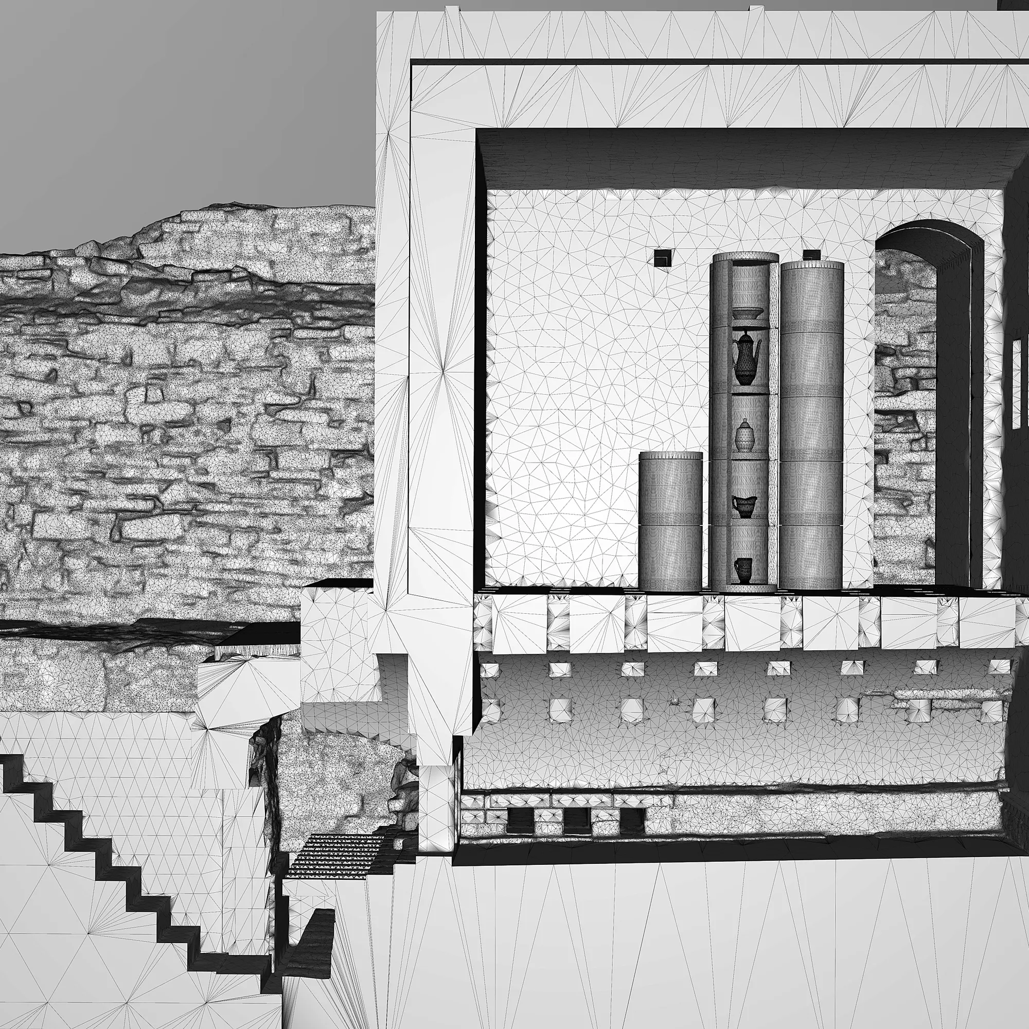Porzellanbrennöfen im Fürstenberger Schloss - virtuelle 3D-Rekonstruktion der Brennöfen