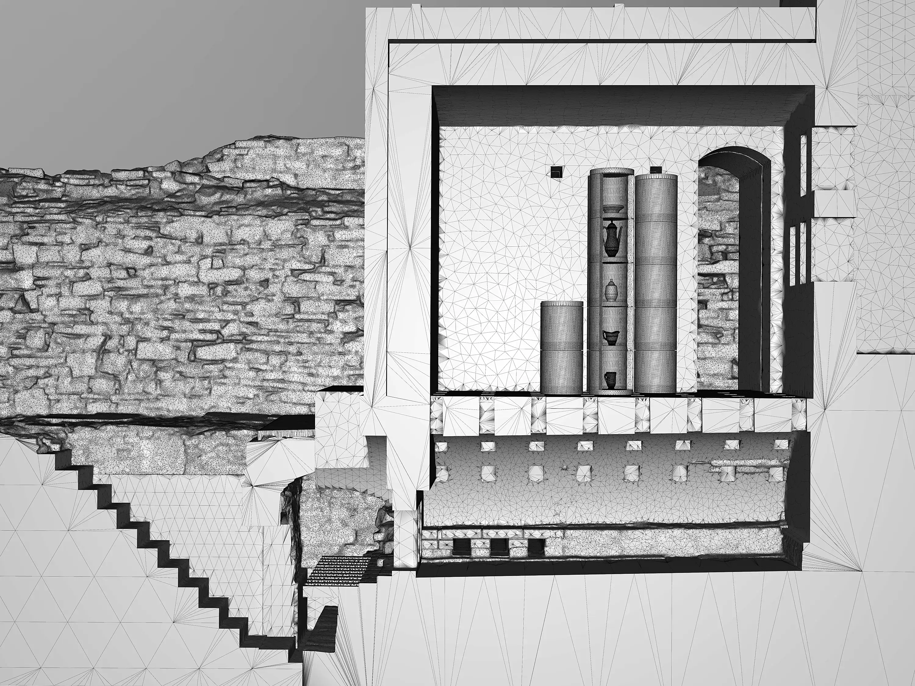 Porzellanbrennöfen im Fürstenberger Schloss - virtuelle 3D-Rekonstruktion der Brennöfen