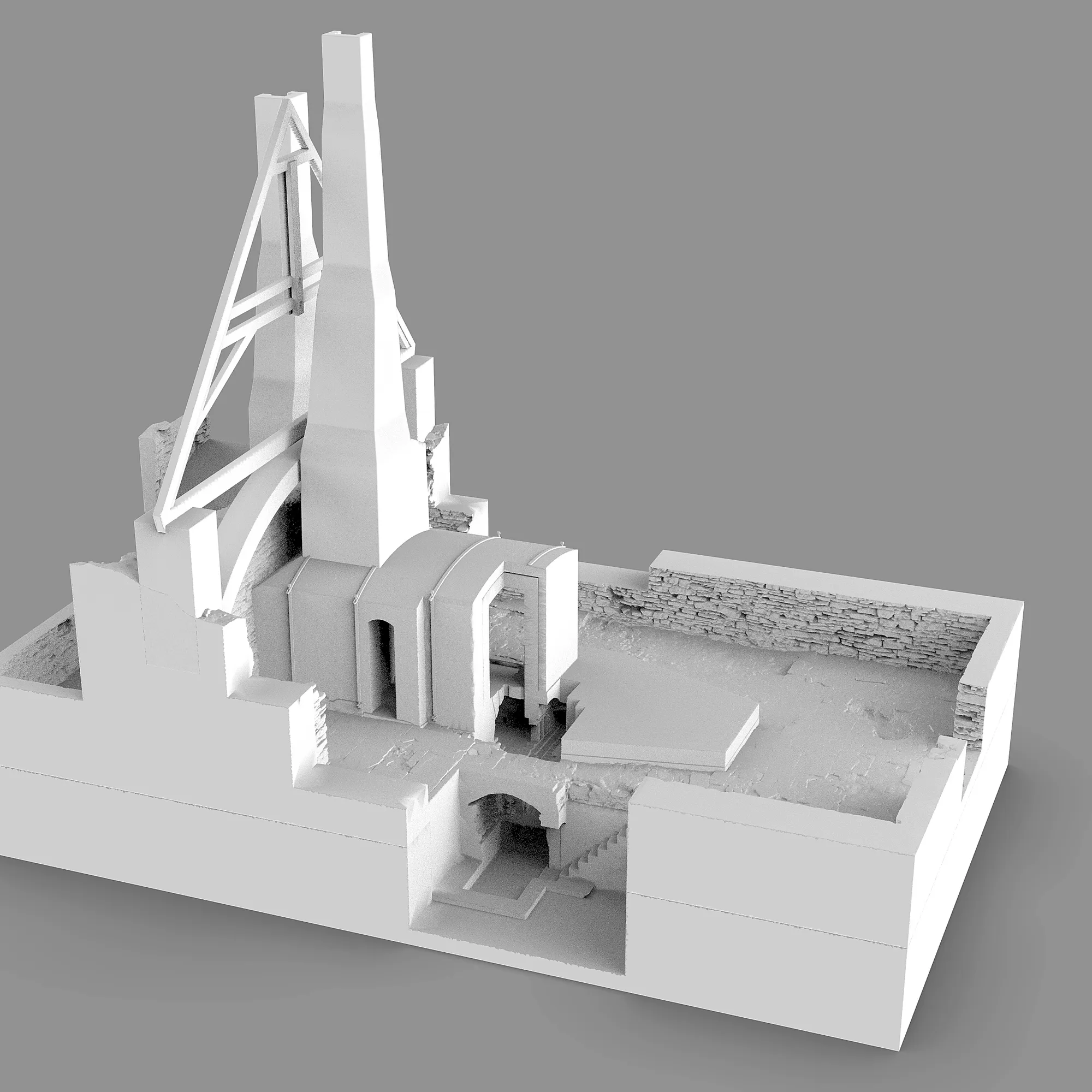 Porzellanbrennöfen im Fürstenberger Schloss - virtuelle 3D-Rekonstruktion der Brennöfen