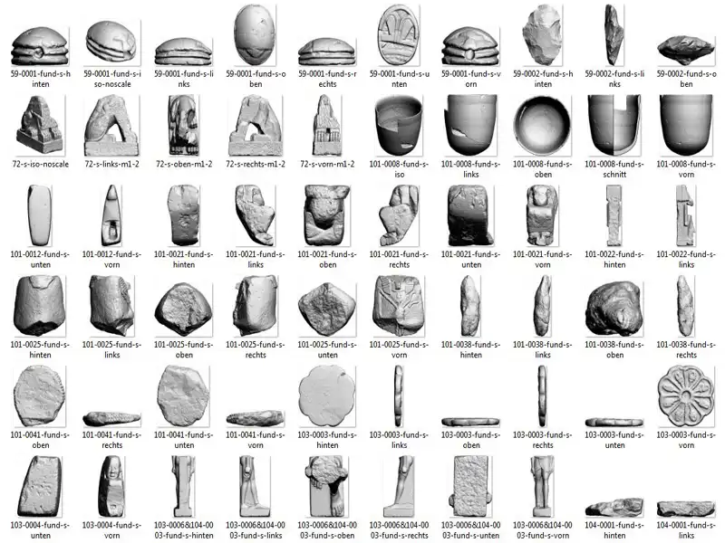 Naga-Funde - 3D-Digitalisierung von über 450 Kleinfunden