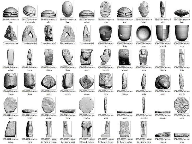 Naga-Funde - 3D-Digitalisierung von über 450 Kleinfunden