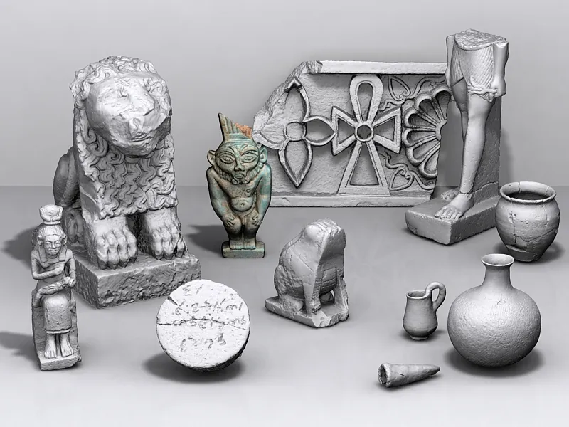Naga-Funde - 3D-Digitalisierung von über 450 Kleinfunden