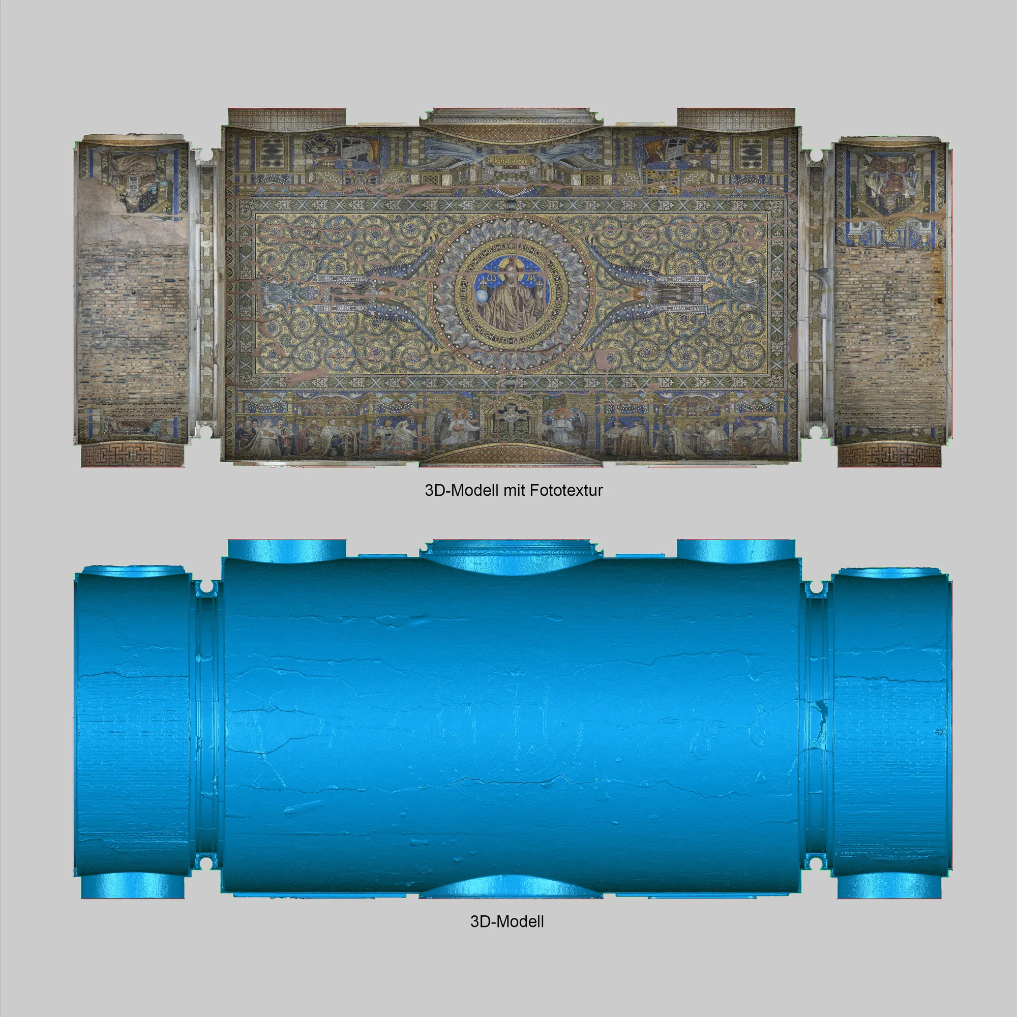 Gedenkhalle Kaiser-Wilhelm-Gedächtniskirche - Ausgabe eines fotorealistischen 3D-Modells zur Objektsicherung