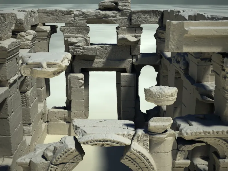 Naga - Hathorkapelle (Sudan) - Ansicht virtuelles 3D-Modell