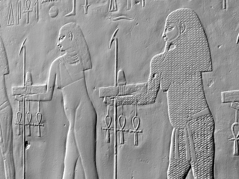 Sahure Ausstellung, Liebieghaus – Frankfurt am Main - 3D-Modell Relief Nilgötter