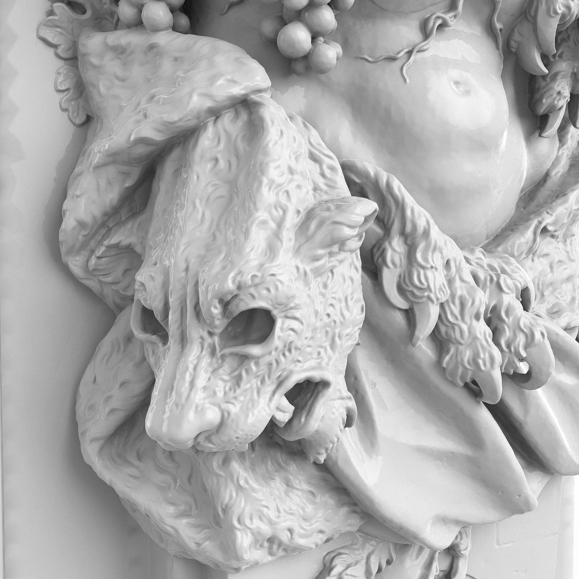 Liebknechtportal - Detail vom 3D-Modell der Herme Herbst