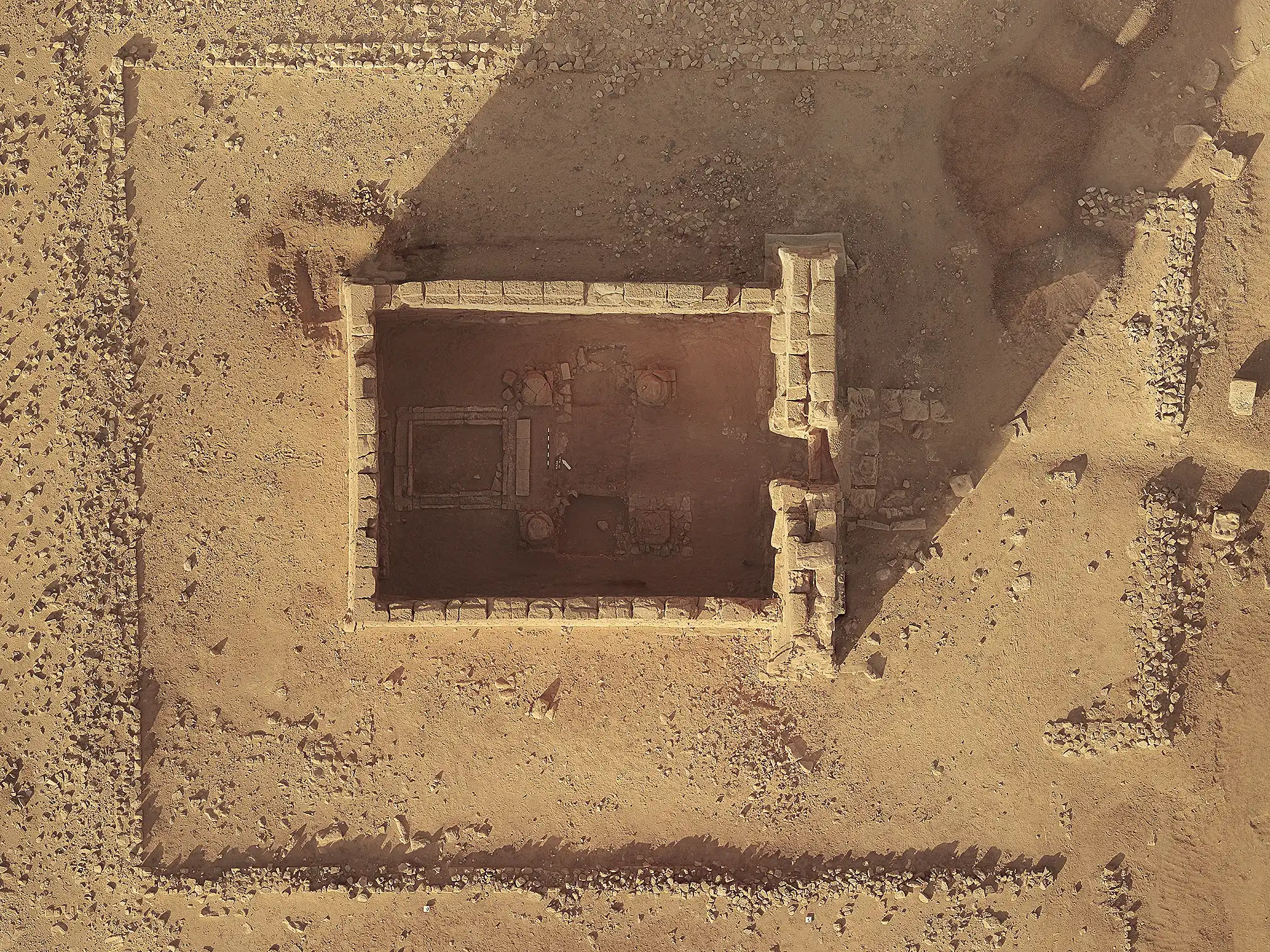 Naga Löwentempel - maßstabstreues fotorealistisches Messbild als Draufsicht