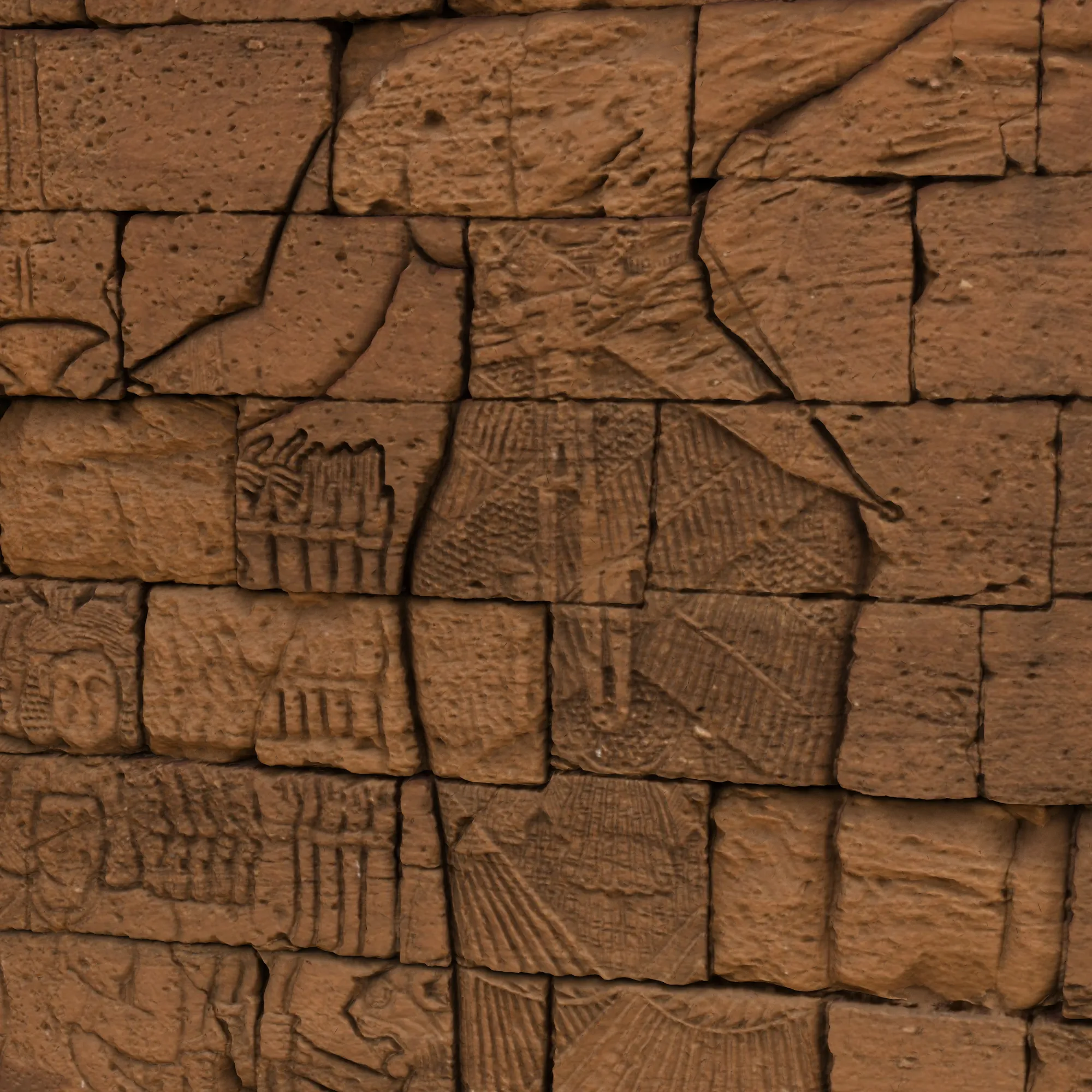 Naga Löwentempel - Detail aus dem fotorealistischen 3D-Modell vom Löwentempel