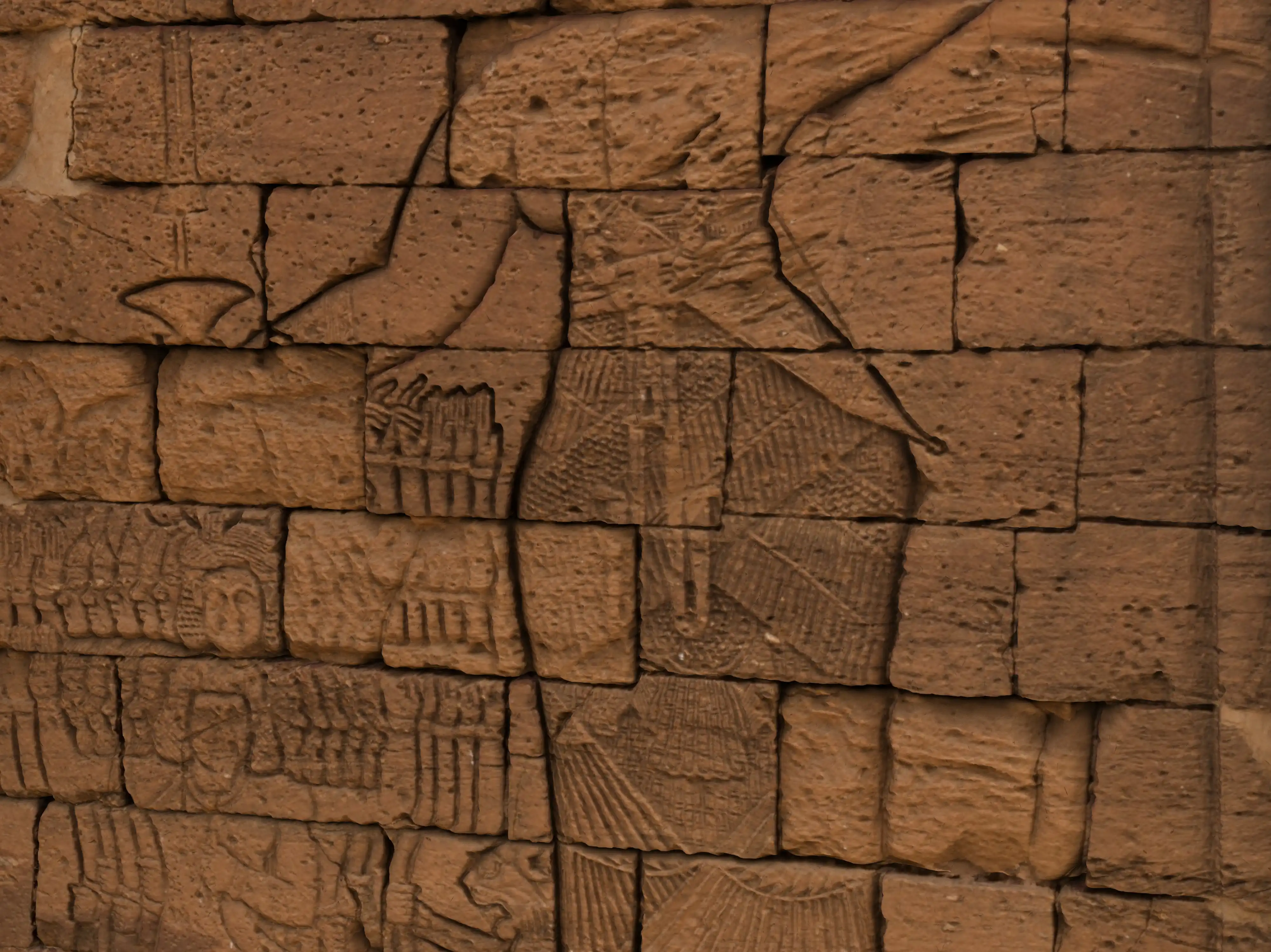 Naga Löwentempel - Detail aus dem fotorealistischen 3D-Modell vom Löwentempel