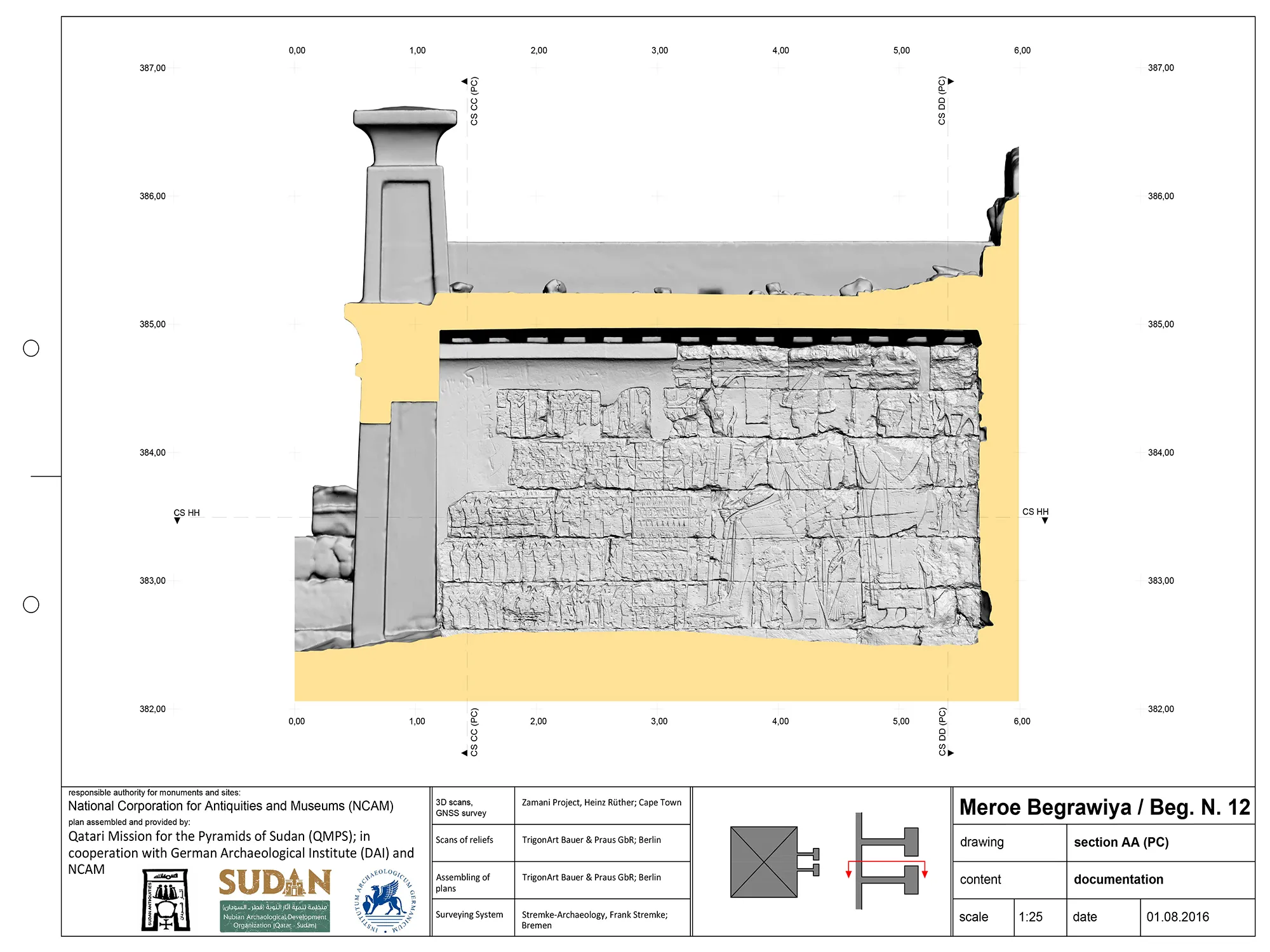 Meroe (Sudan) - Herstellung von Architekturplänen von allen Pyramiden und Kapellen