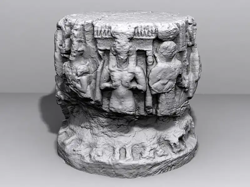 Musawwarat (Sudan) - 3D-Modell einer Säulenbasis aus der großen Anlage