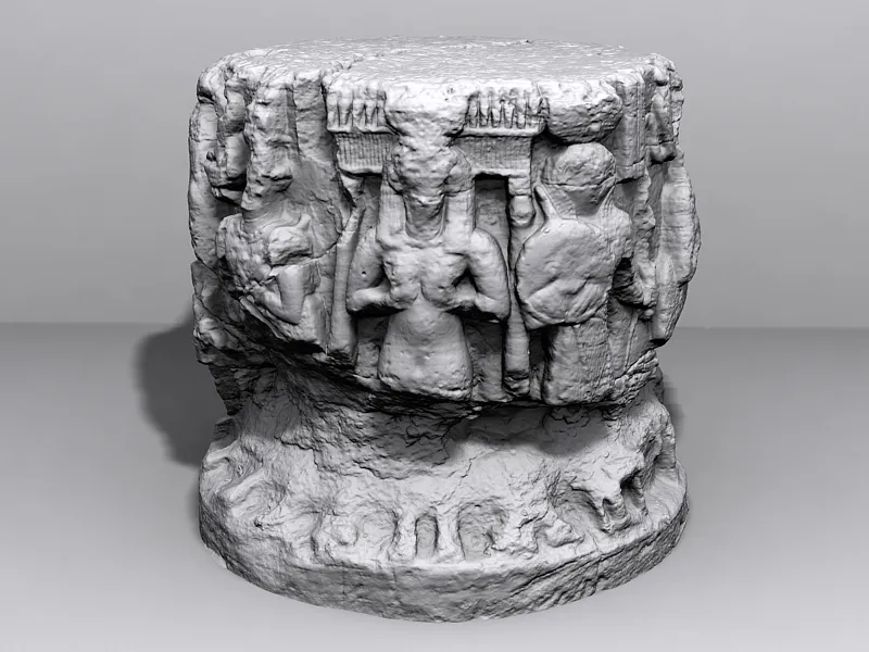 Musawwarat (Sudan) - 3D-Modell einer Säulenbasis aus der großen Anlage