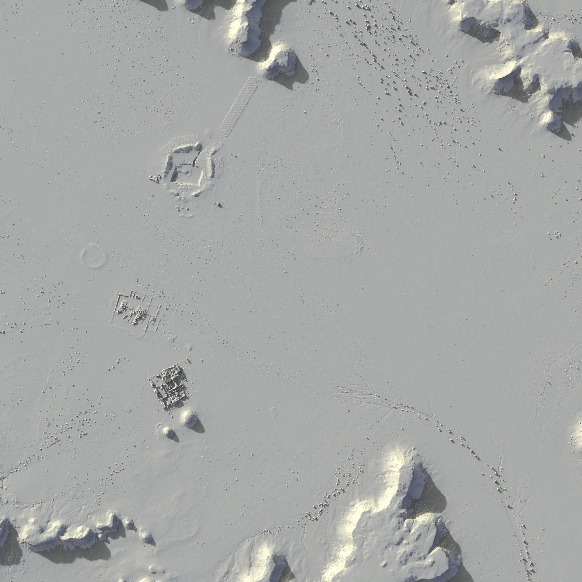 Musawwarat (Sudan) - Ausschnitt aus dem 3D-Geländemodell