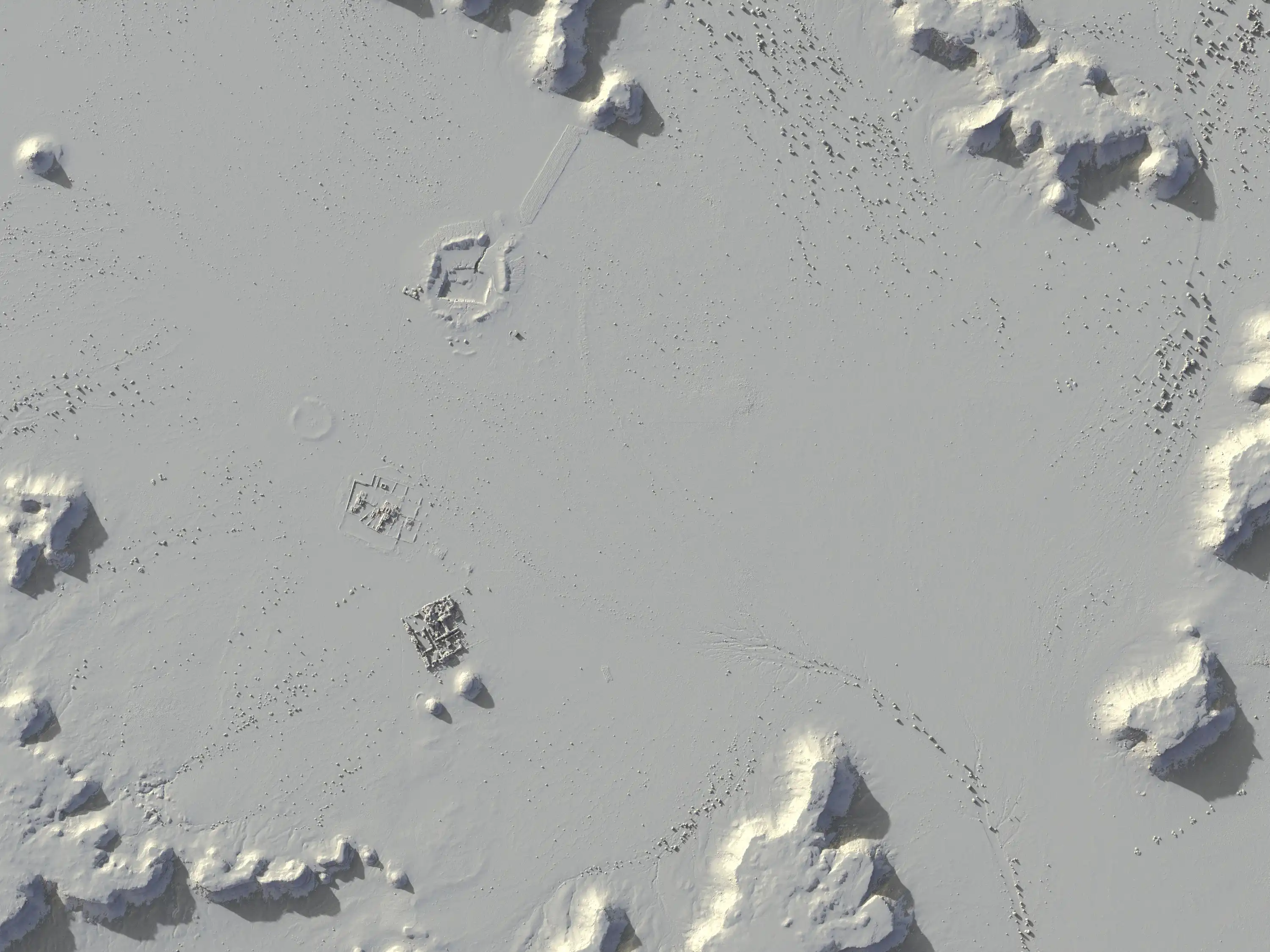 Musawwarat (Sudan) - Ausschnitt aus dem 3D-Geländemodell