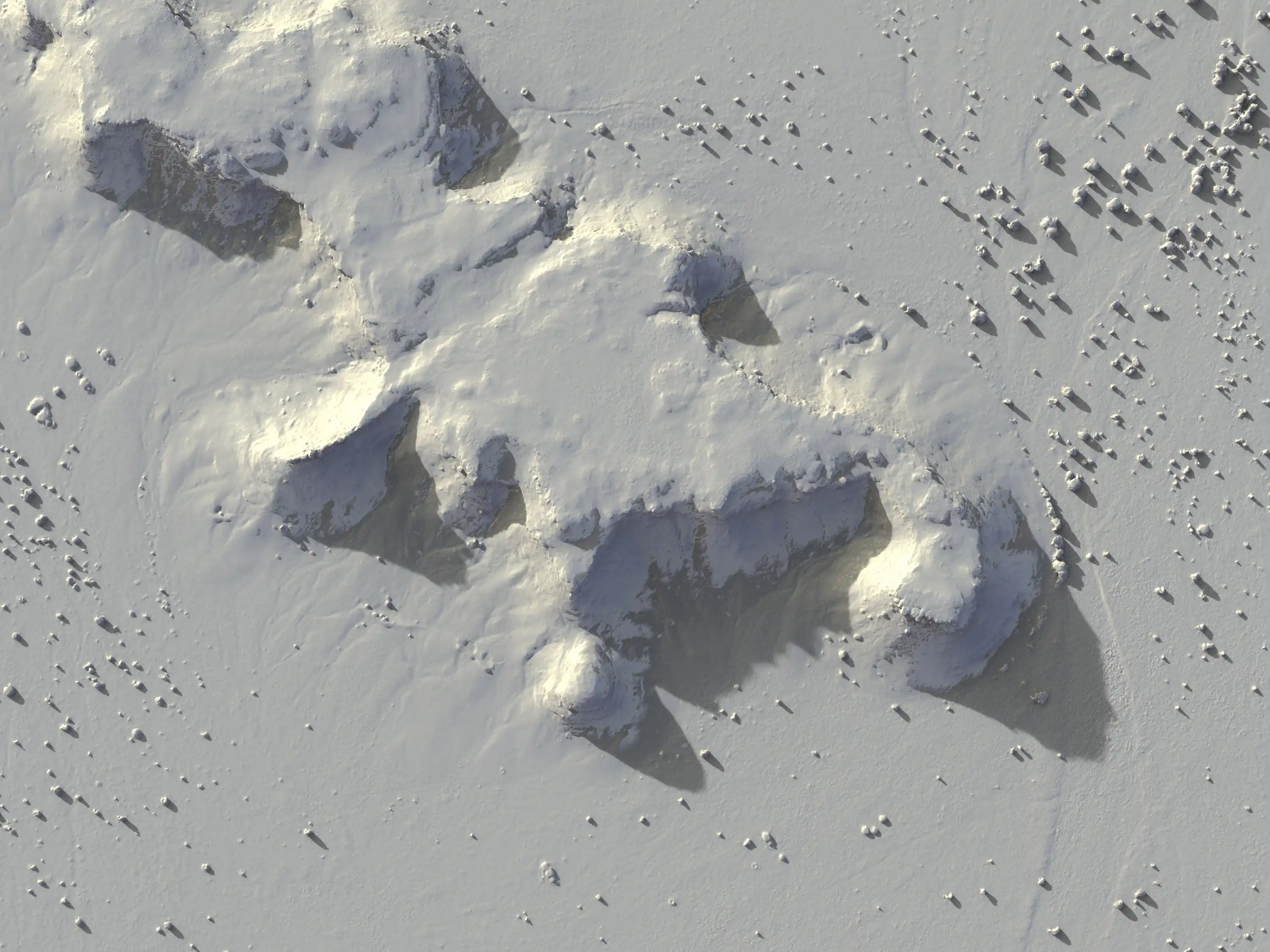 Musawwarat (Sudan) - Ausschnitt aus dem 3D-Geländemodell