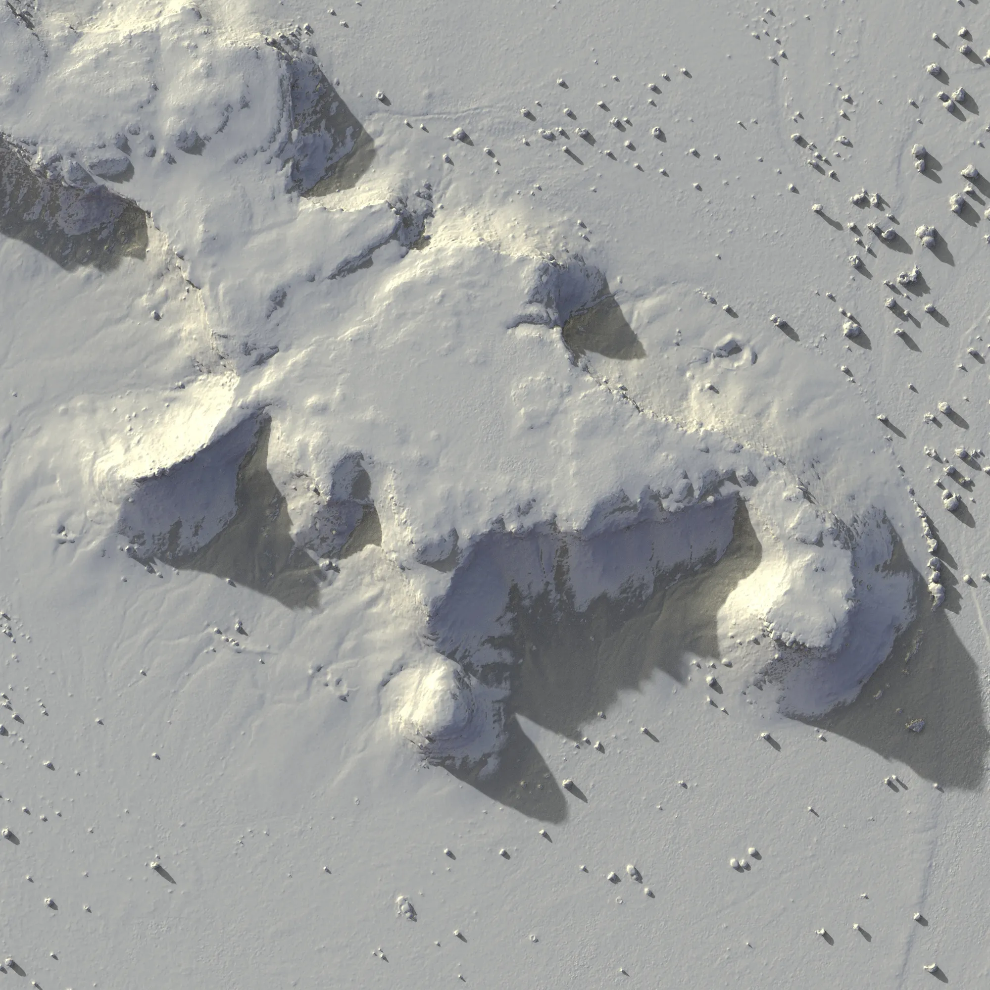 Musawwarat (Sudan) - Ausschnitt aus dem 3D-Geländemodell