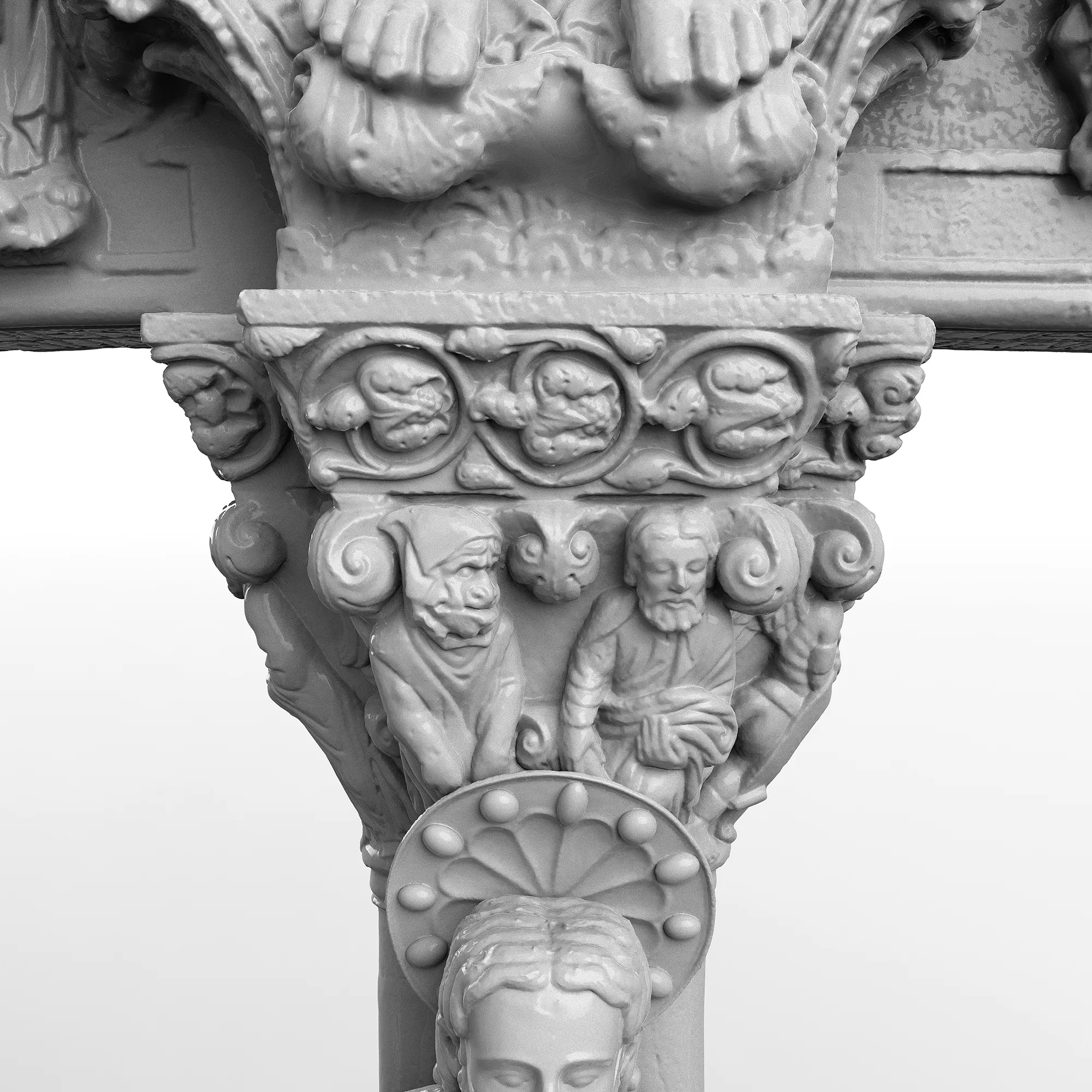 Portico de la Gloria (Spanien) - Berechnung von insgesamt 18 Teilmodellen