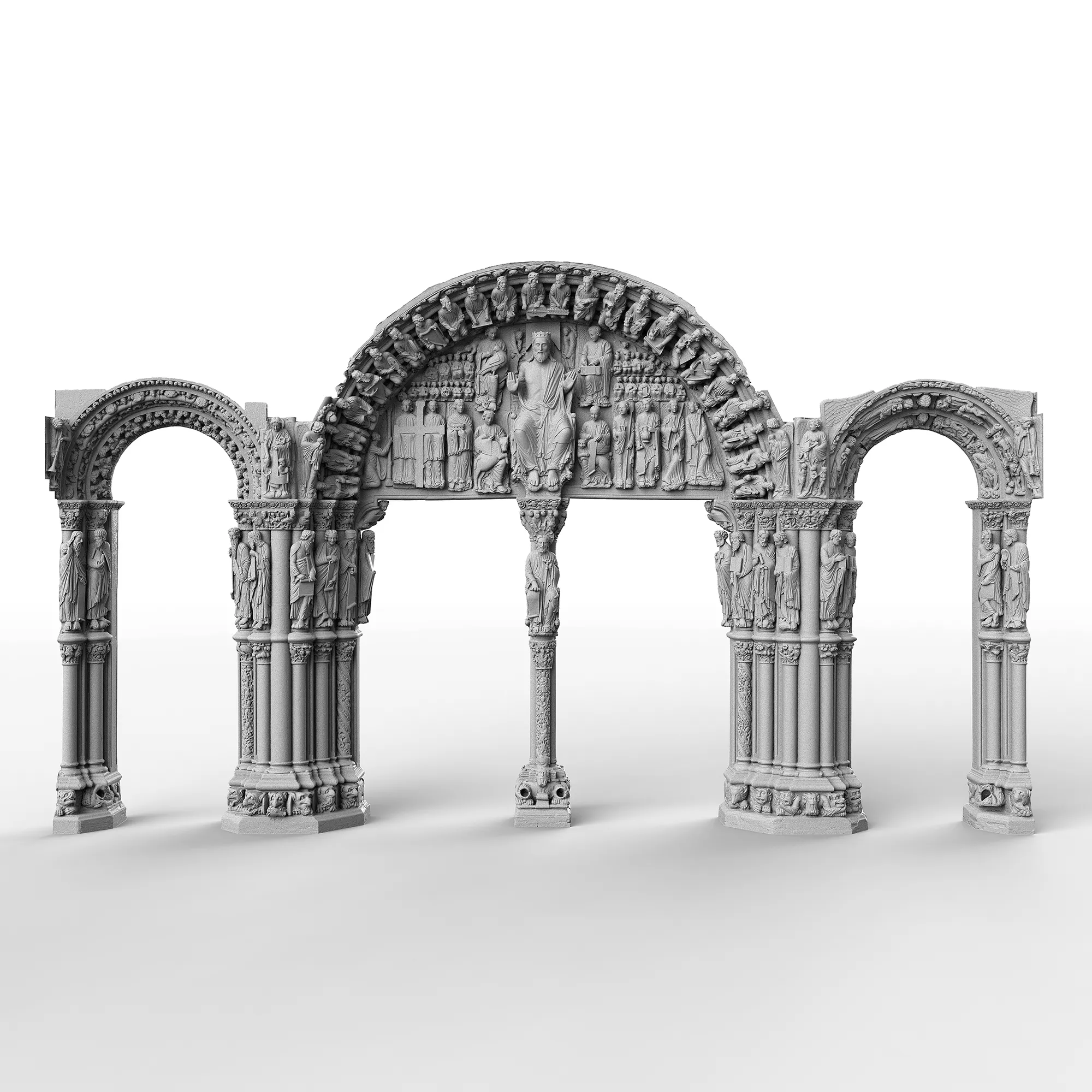 Portico de la Gloria (Spanien) - Vereinigung aller Teilmodelle zu einem 3D-Gesamtmodell