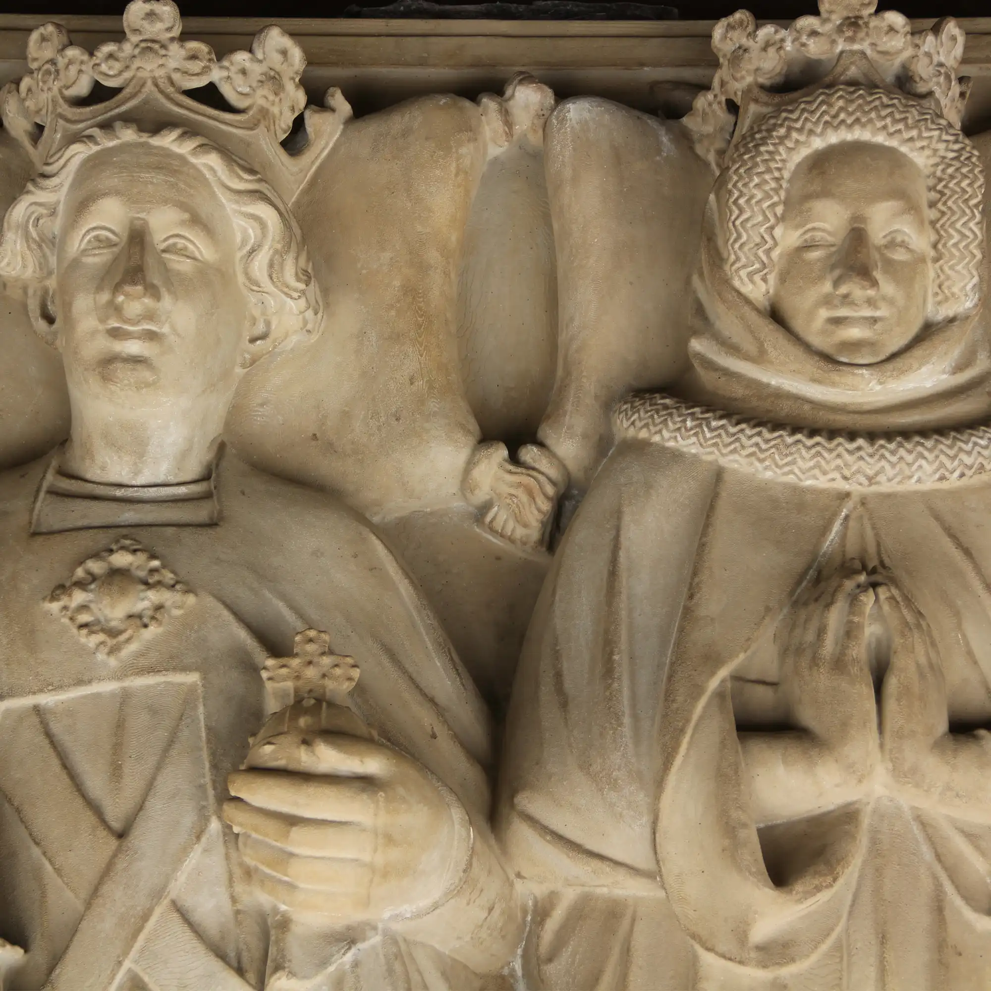 Replik der Grabplatte "Ruprecht III und Elisabeth von Hohenzollern"