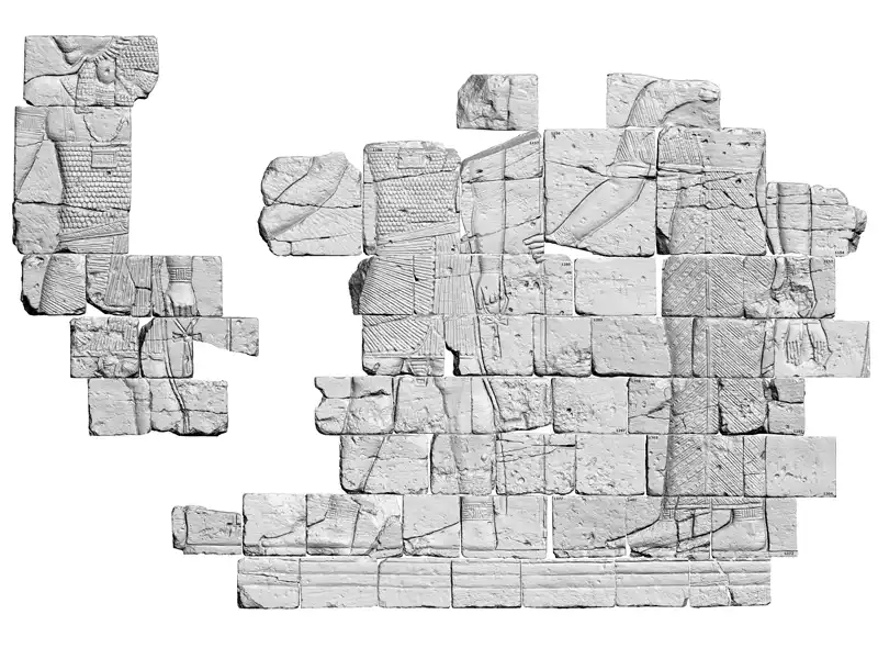 Naga–Tempel 200 - virtuelle Rekonstruktion von Wandabschnitten am Tempel 200