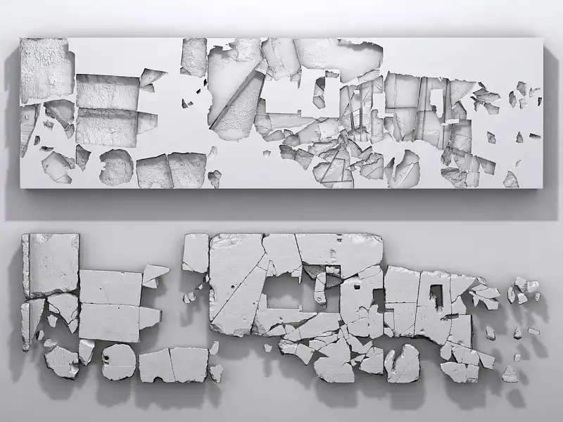 Tempelreliefs – Neues Museum Berlin - Neagtiv und Positv von Relief Jagd